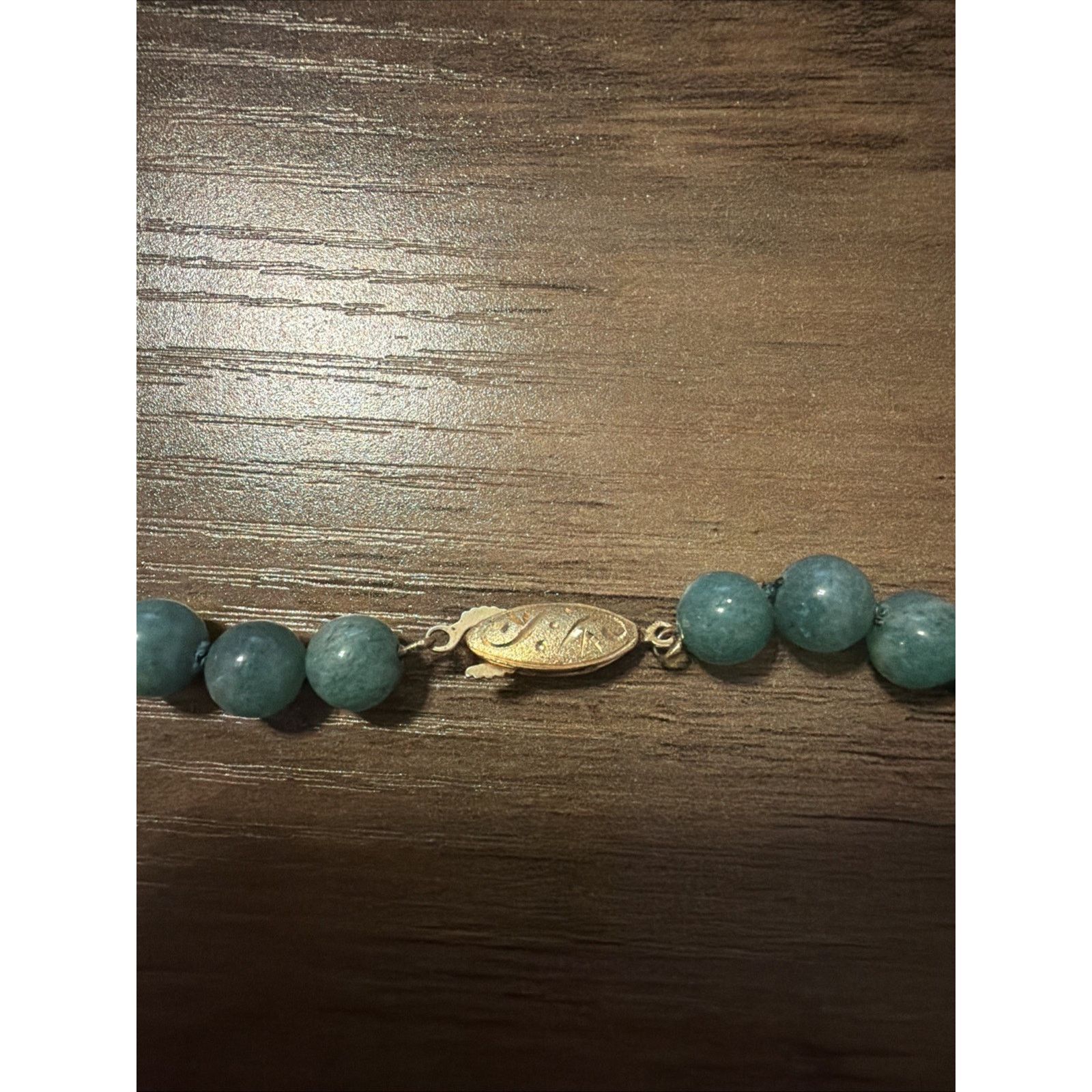 The Unbranded Brand Peruvian Turquoise Jade Beaded Necklace Sterling Silver Size ONE SIZE - 4 Thumbnail