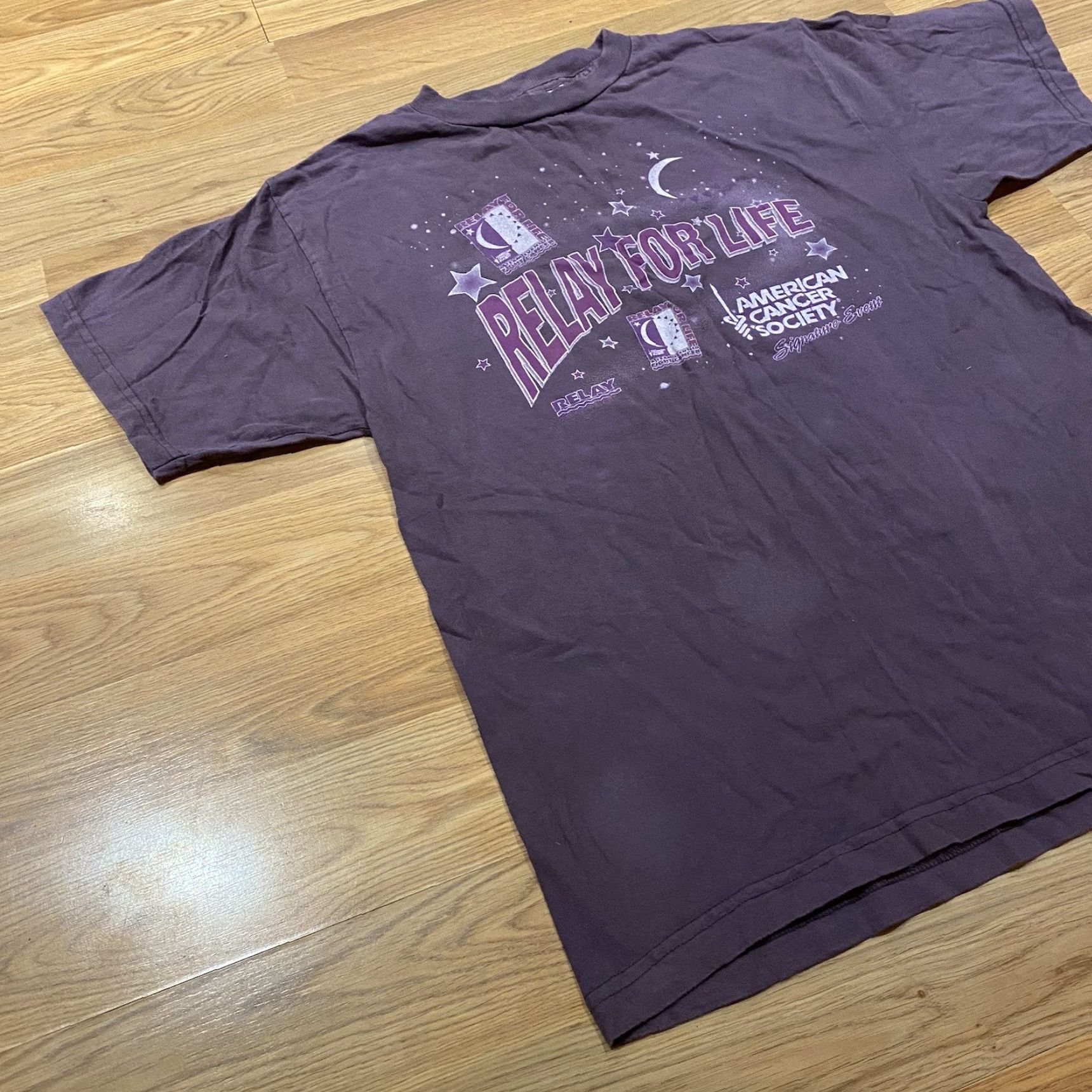 Alife VINTAGE Global Relay For Life American Cancer Society Shirt Faded Cute Purple Size Large Size US L / EU 52-54 / 3 - 5 Thumbnail