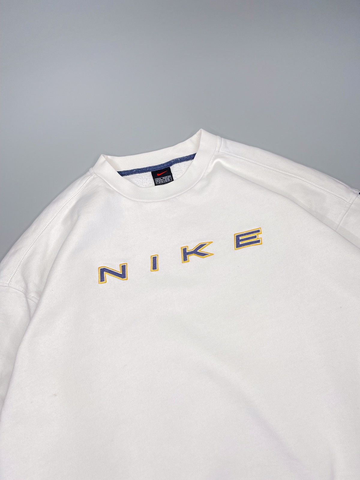 Nike × Vintage Vintage Y2k Nike Big Logo Sweatshirt 90’s Size US XL / EU 56 / 4 - 3 Thumbnail
