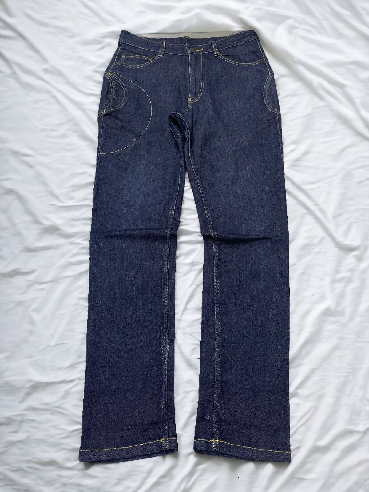 Issey Miyake × Japanese Brand × Tsumori Chisato Issey Miyale Tsumori Chisato Peneled Crotch Raw Jeans Size US 30 / EU 46 - 1 Thumbnail