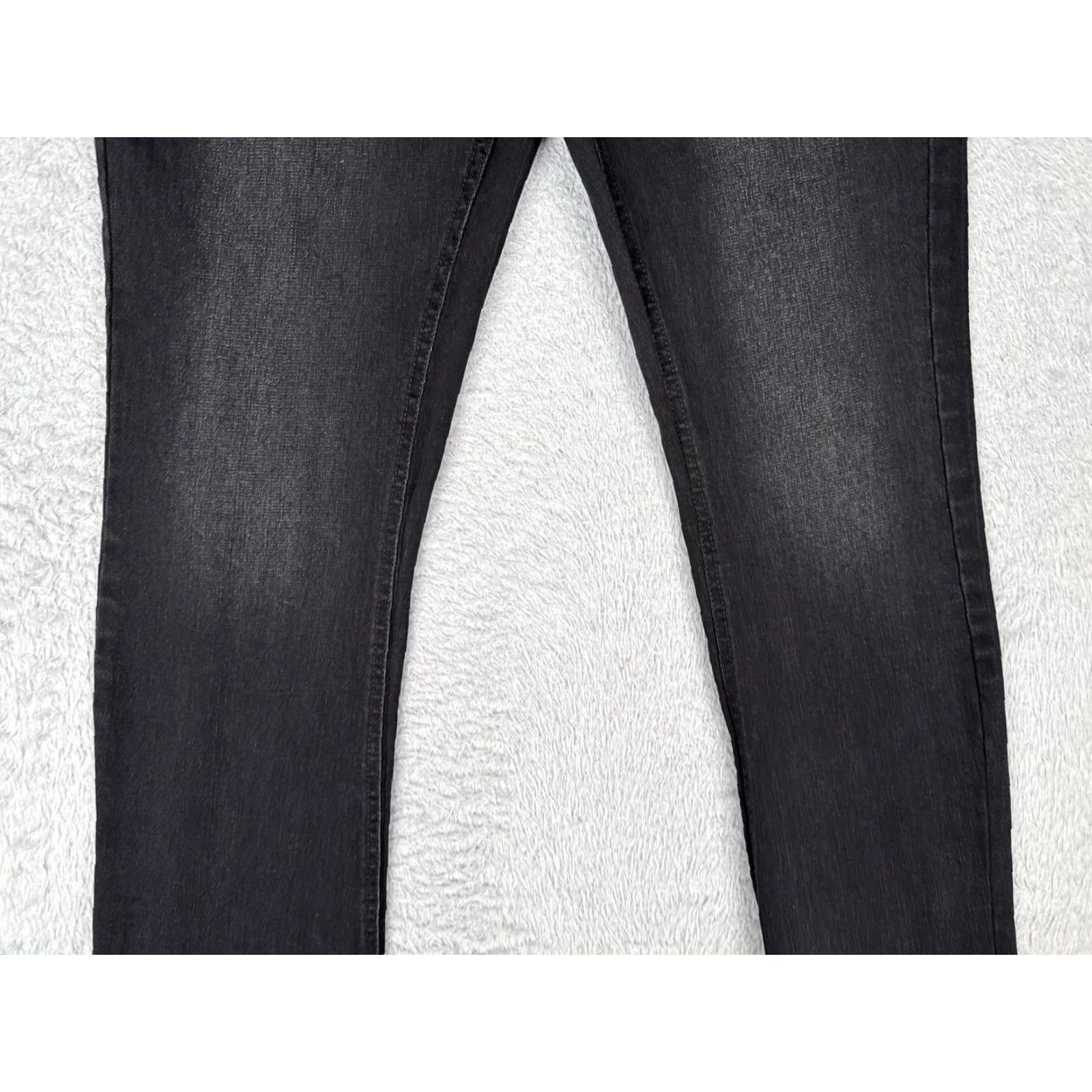 Denime Jeans Womens Large Black Stretch Denim Straight Leg Mid Rise 30x32 Casual City School Pants Size 36" / US 14 / IT 50 - 3 Thumbnail