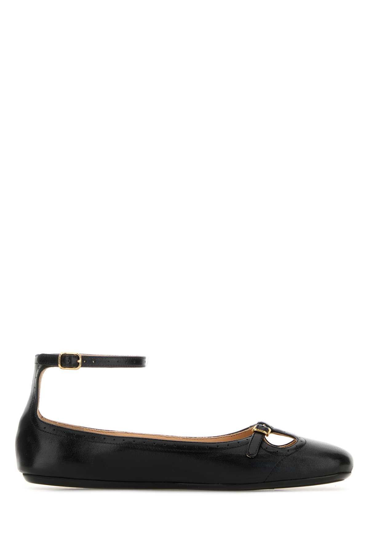 Chloe Black Leather Misty Ballerinas Size US 10 / IT 40 - 1 Thumbnail
