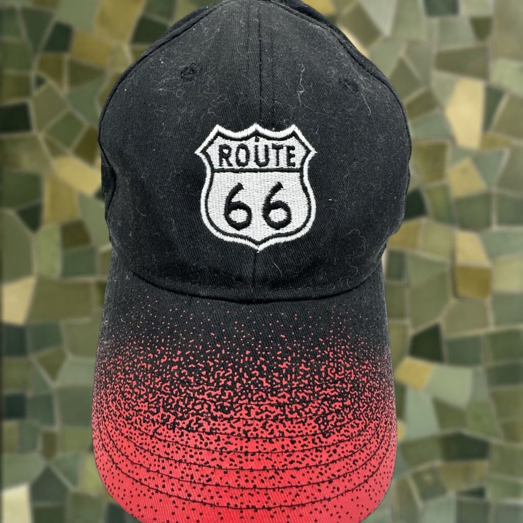 Route 66 KC Caps Baseball Hat Route 66 Williams Arizonia Black Red Adjustable Cap Men One Size Black Baseball Cap Accessories Vintage? No Size ONE SIZE - 1 Thumbnail