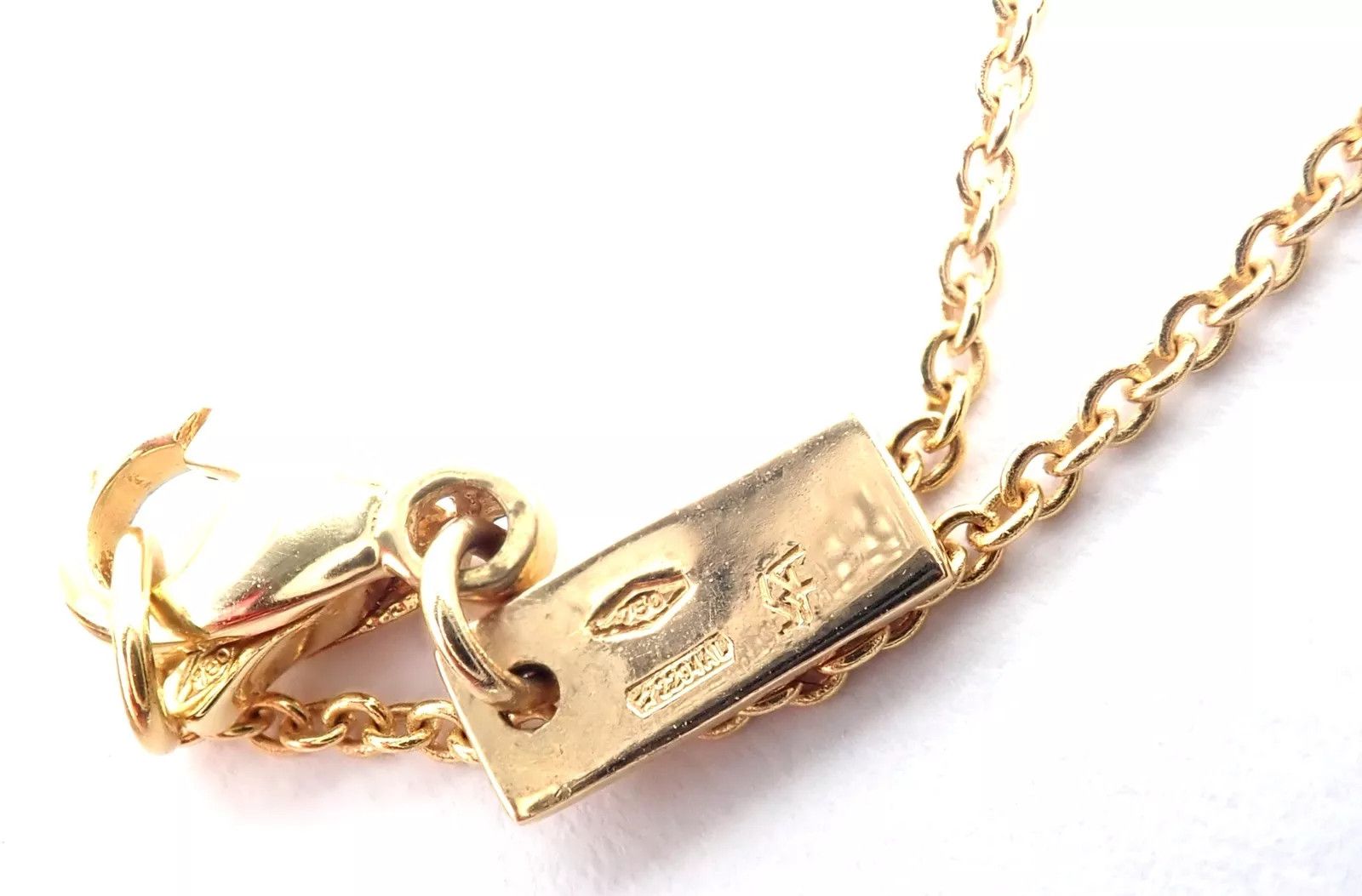 Salvatore Ferragamo 18K Yellow Gold Enamel Shoe Pendant Necklace Size ONE SIZE - 4 Thumbnail