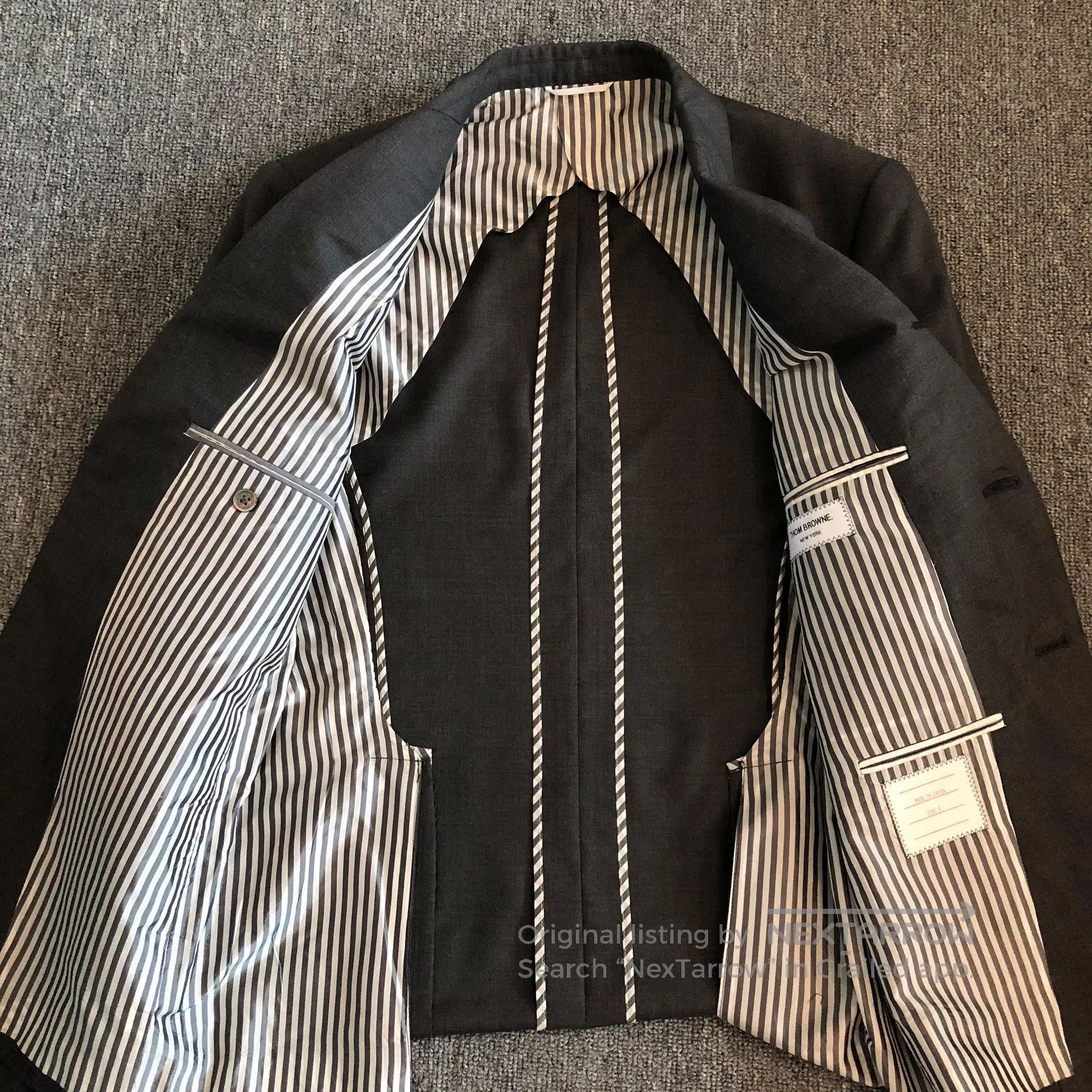 Thom Browne Thom Browne Gray Wool Suit Jacket. Size US L / EU 52-54 / 3 - 6 Thumbnail