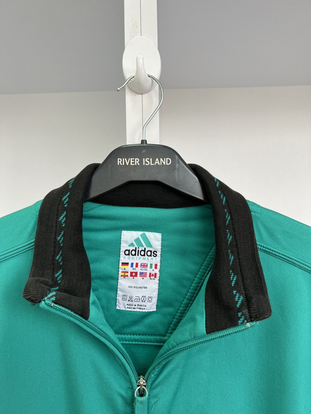 Adidas × Vintage Vintage Adidas Equipment Track Jacket 90s style Size US M / EU 48-50 / 2 - 10 Thumbnail