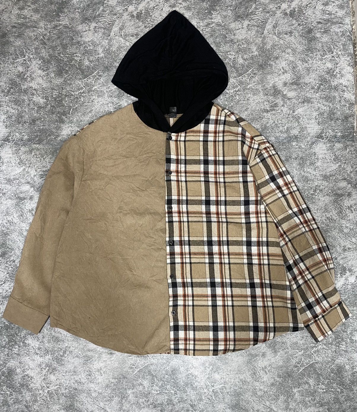 Shein corduroy flannel hoodie