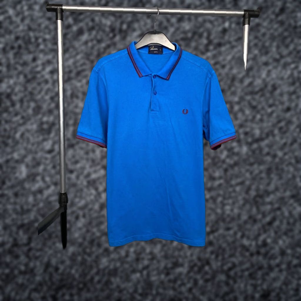 Fred Perry Fred Perry Mens Polo Shirt XL Shirt Mens Size XL Blue Cotton Slim Vintage No Size US XL / EU 56 / 4 - 1 Thumbnail