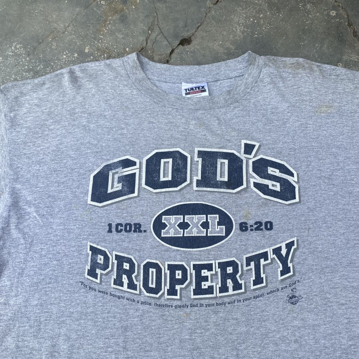 Vintage 1990s GOD’S PROPERTY tee Size US XXL / EU 58 / 5 - 2 Thumbnail