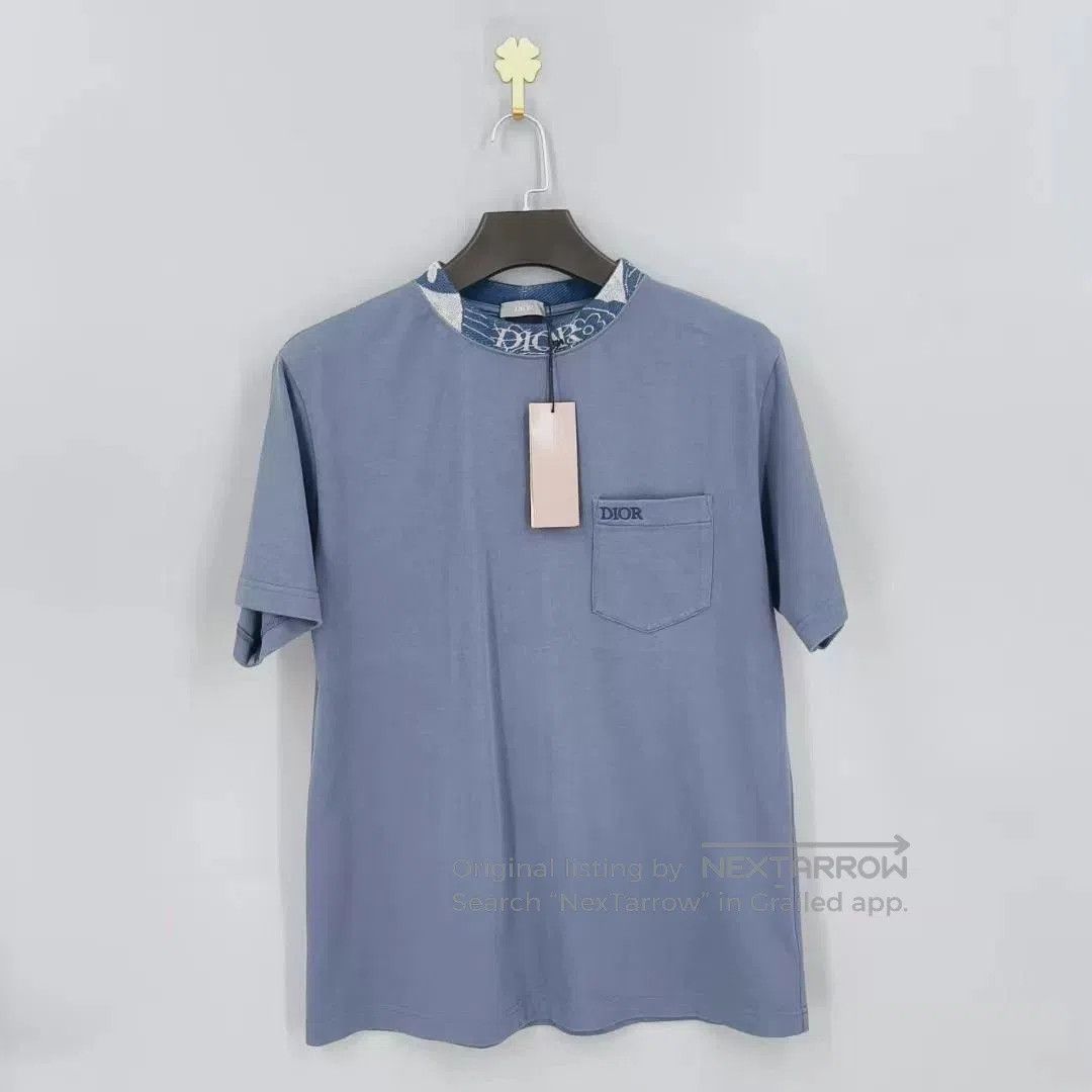 Dior dior floral short sleeve shirt in blue. Size US S / EU 44-46 / 1 - 1 Thumbnail