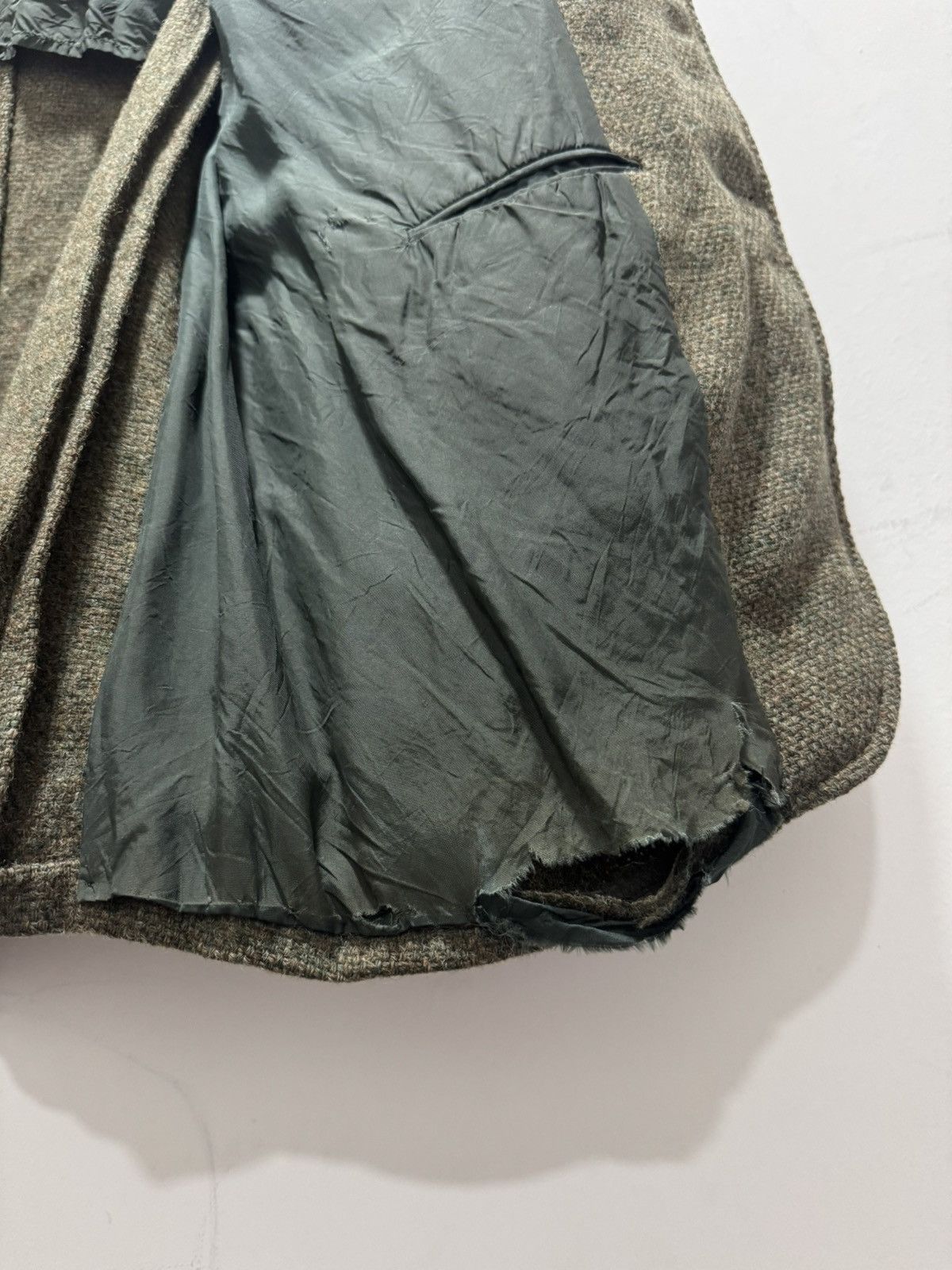 Designer × Harris Tweed DISTRESSED HARRIS TWEED HAND WOVENWOOL BLAZER JACKET Size US S / EU 44-46 / 1 - 11 Thumbnail