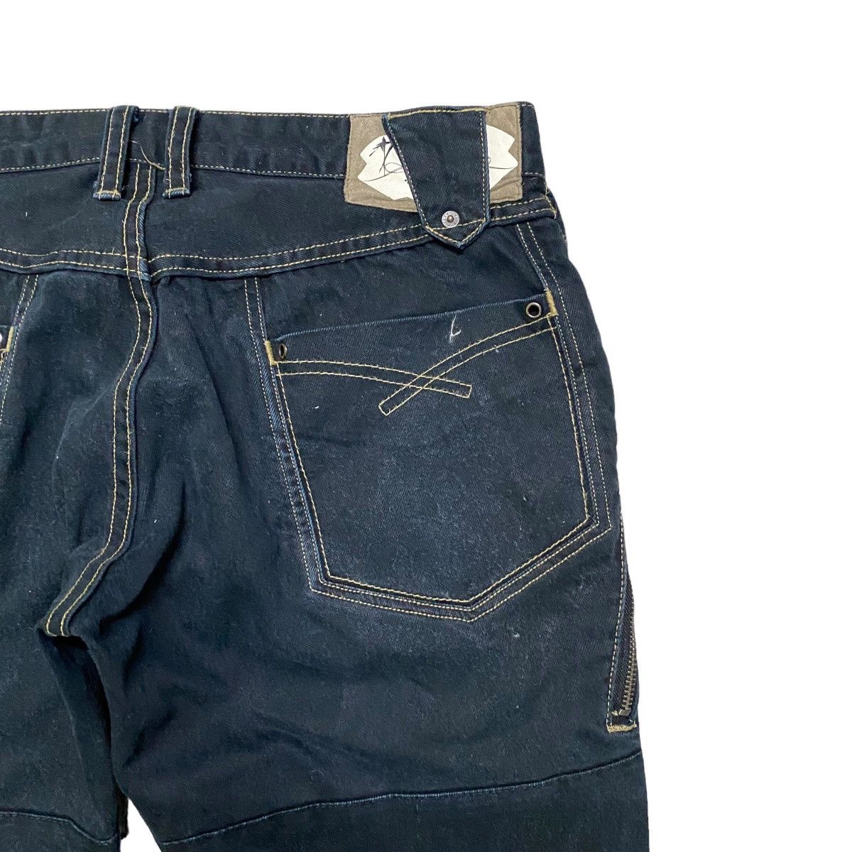 PPFM PPFM Checkered Denim Jeans Cropped Size US 31 - 12 Thumbnail