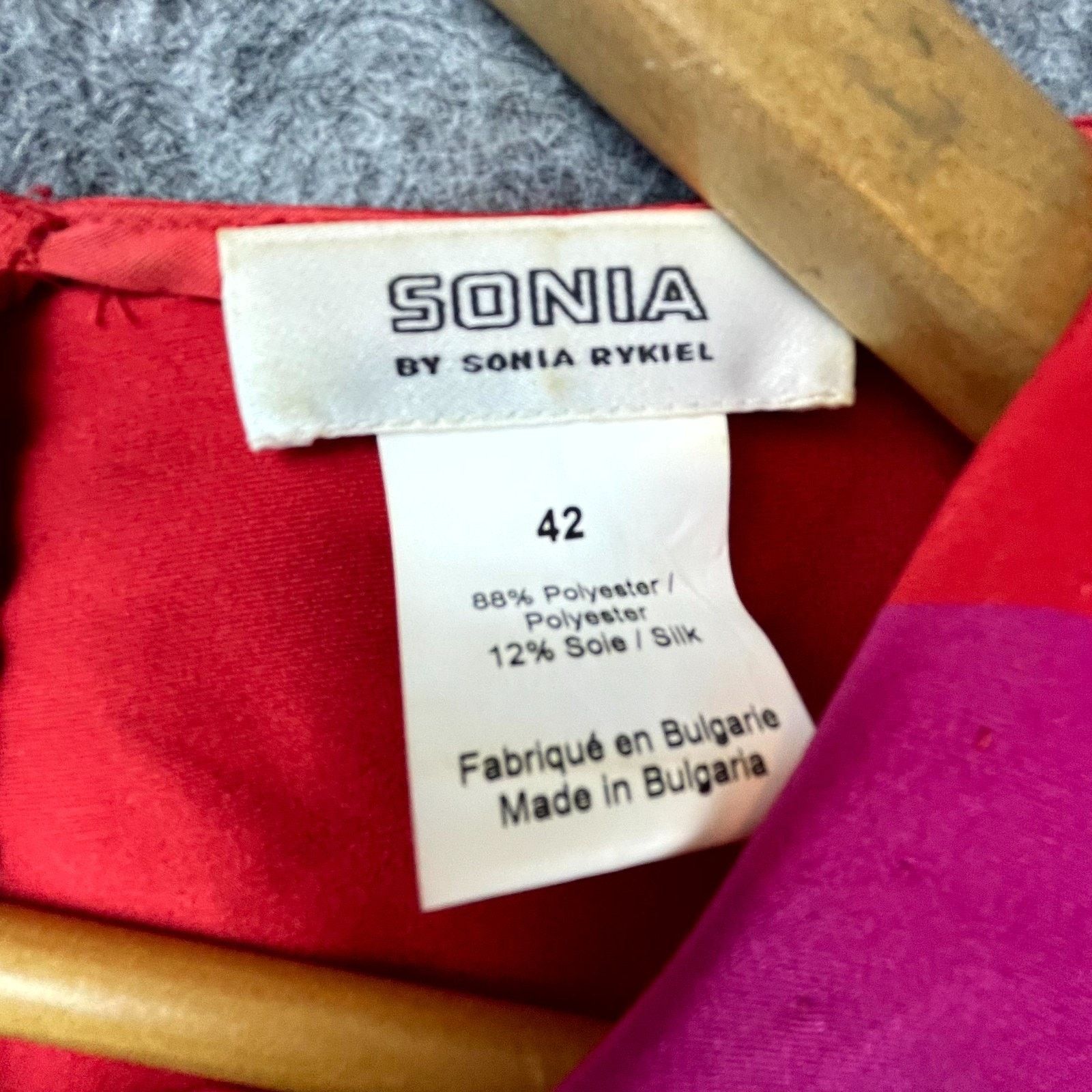Sonia Rykiel Sonia Rykiel Dress 42 Red Purple Mod 60s Bow GoGo Vibrant Size M / US 6-8 / IT 42-44 - 4 Thumbnail