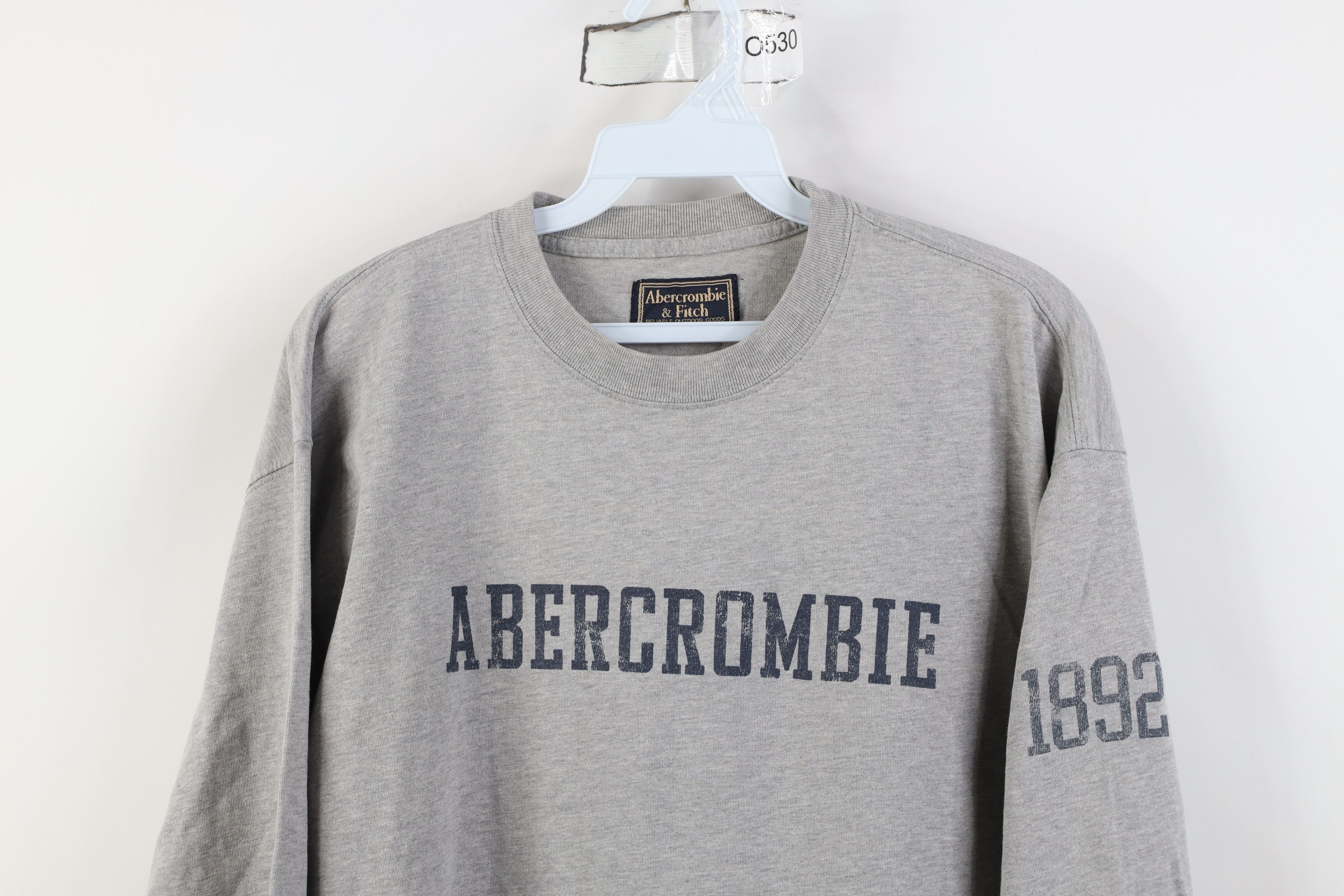 Abercrombie & Fitch Vintage 90s Y2K Abercrombie & Fitch Long Sleeve T-Shirt Gray Size US XL / EU 56 / 4 - 2 Thumbnail