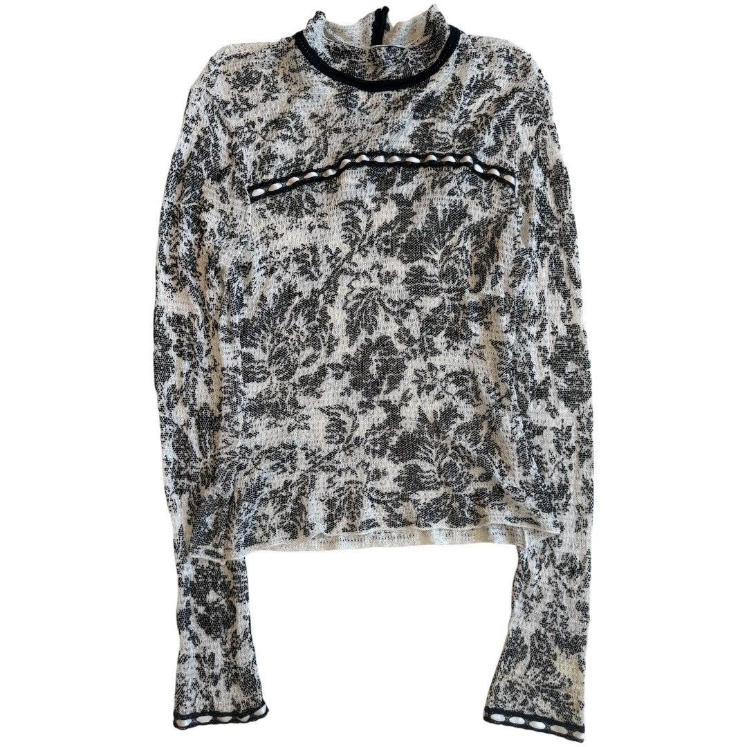 John Galliano John Galliano Paris AW01 Lace Collared Longsleeve Ribbon Top Size M / US 6-8 / IT 42-44 - 4 Thumbnail
