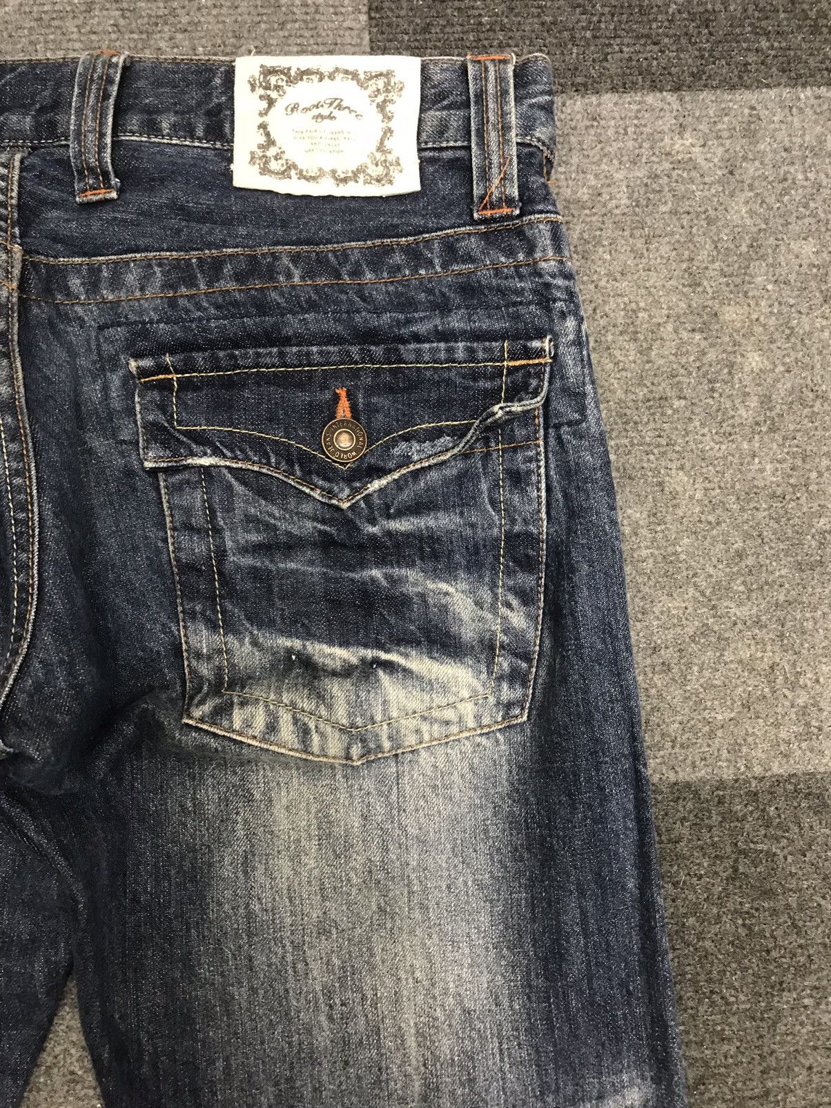 Japanese Brand 💥FLARE💥INSANE Root Three RARE FADES FLARE DENIM F446 Size US 36 / EU 52 - 12 Thumbnail