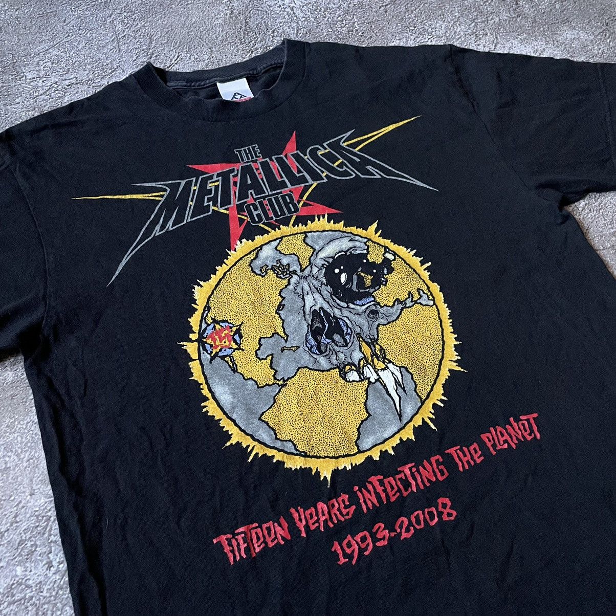 Band Tees Vintage 00s METALLICA BAND PUNK GOTH FACE ABSTRACT HORROR Size US L / EU 52-54 / 3 - 5 Thumbnail