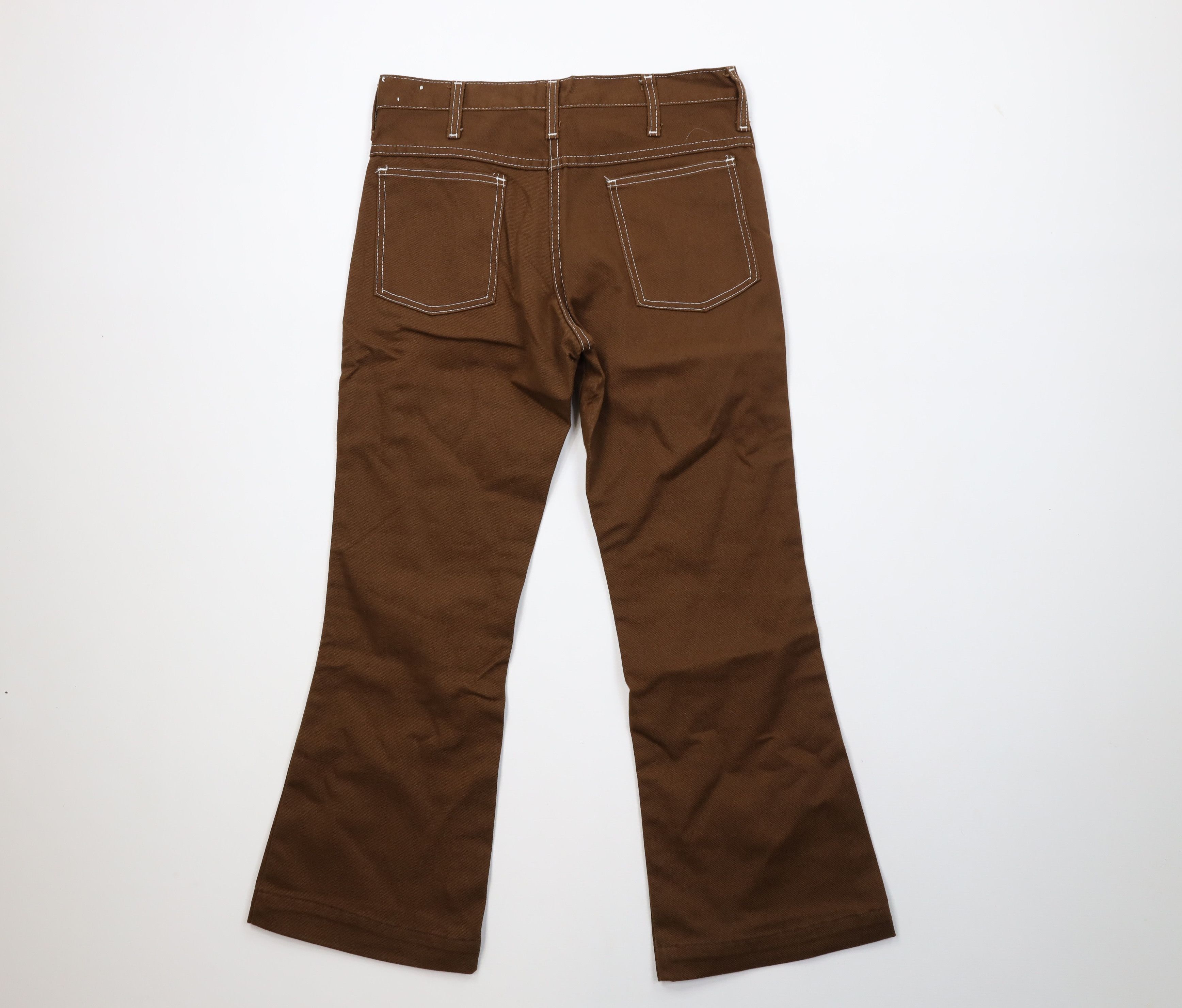 Vintage Vintage 70s Streetwear Wide Leg Denim Jeans Brown USA Size US 30 / EU 46 - 8 Thumbnail