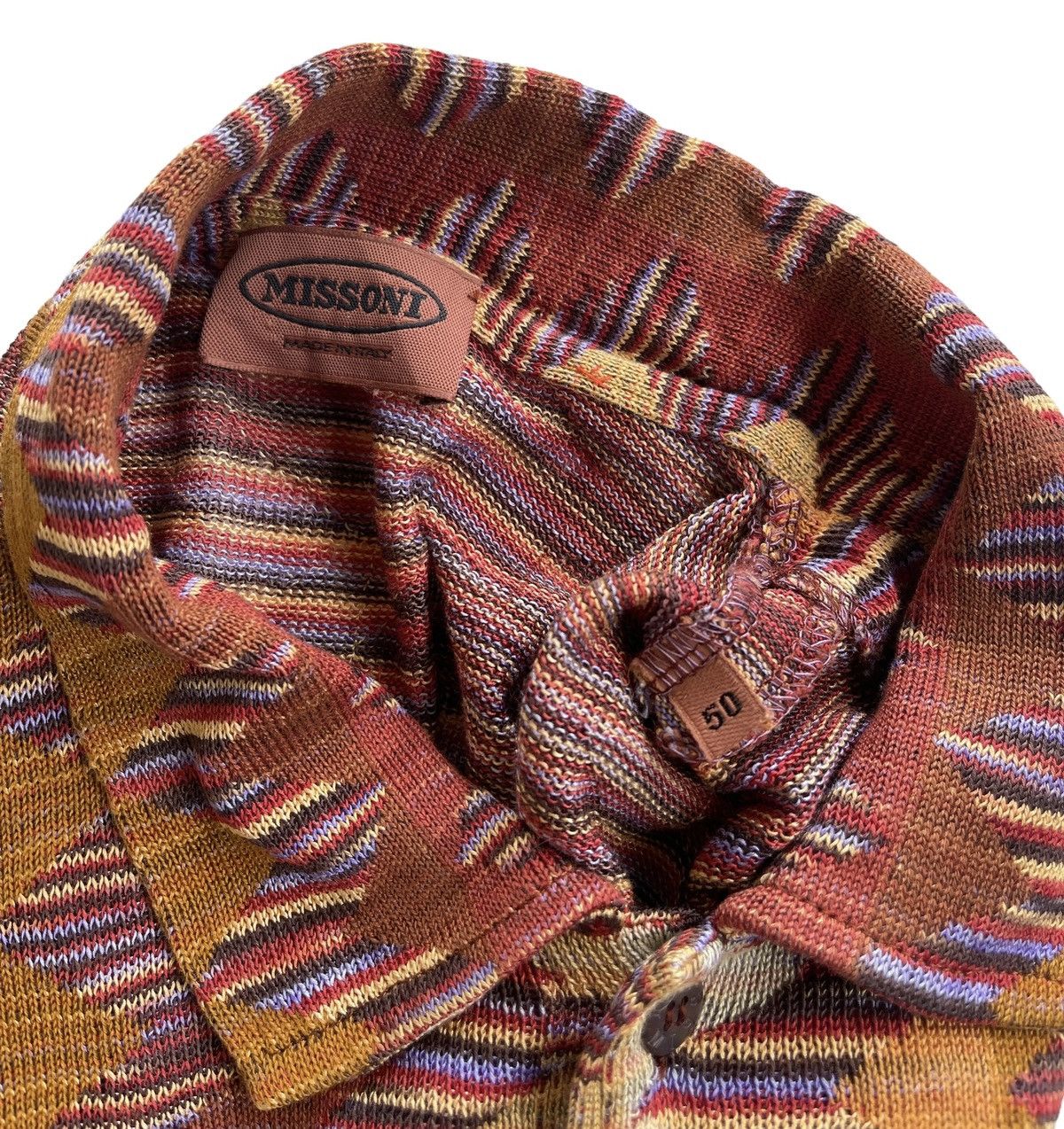 Missoni Vintage Missoni Polos Knitted Luxury Shirt Size US M / EU 48-50 / 2 - 6 Thumbnail