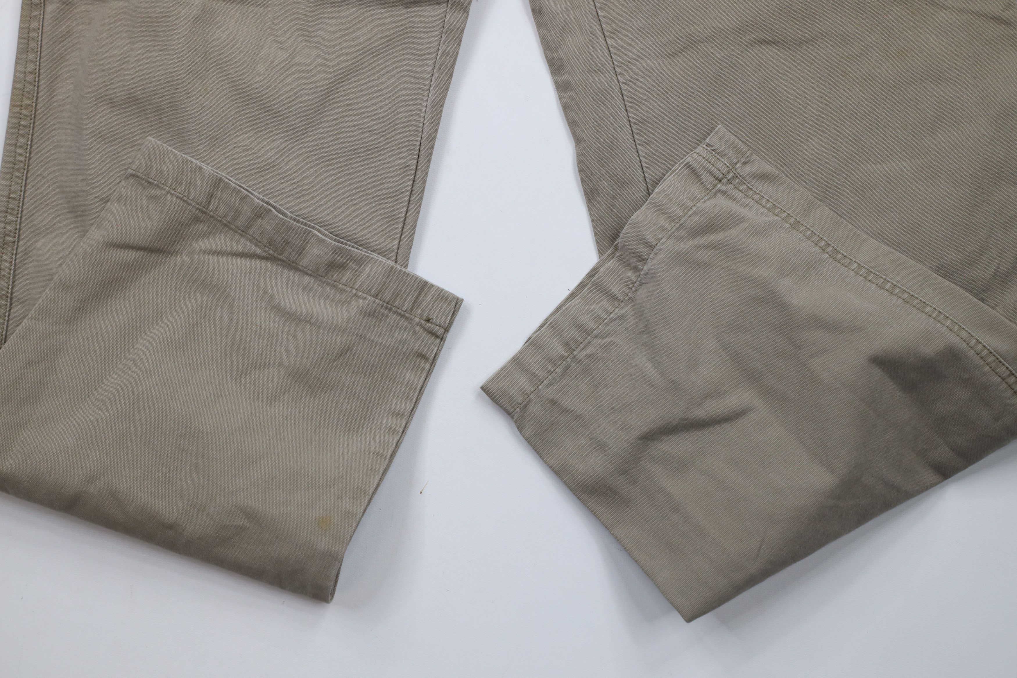 Columbia × Vintage Vintage 90s Columbia Spell Out Wide Leg Canvas Pants Beige Size US 36 / EU 52 - 7 Thumbnail
