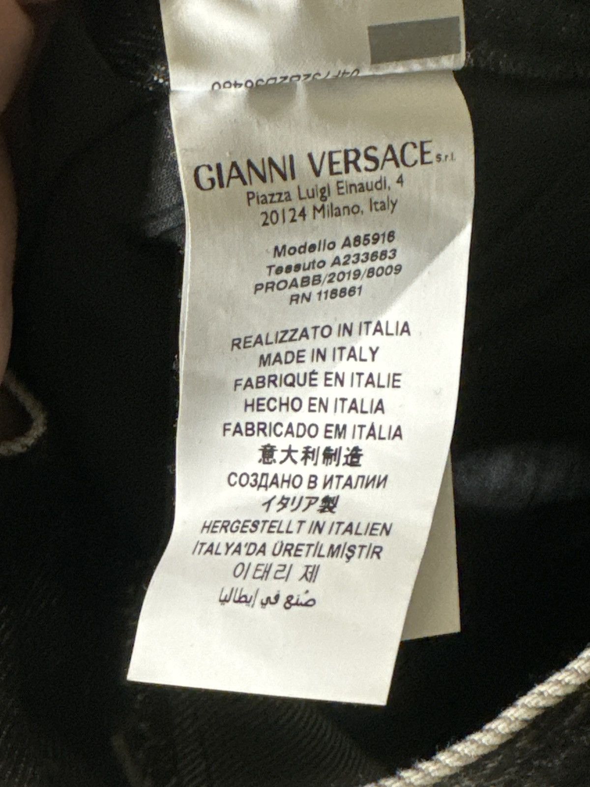 Versace Black/Acid Wash Denim