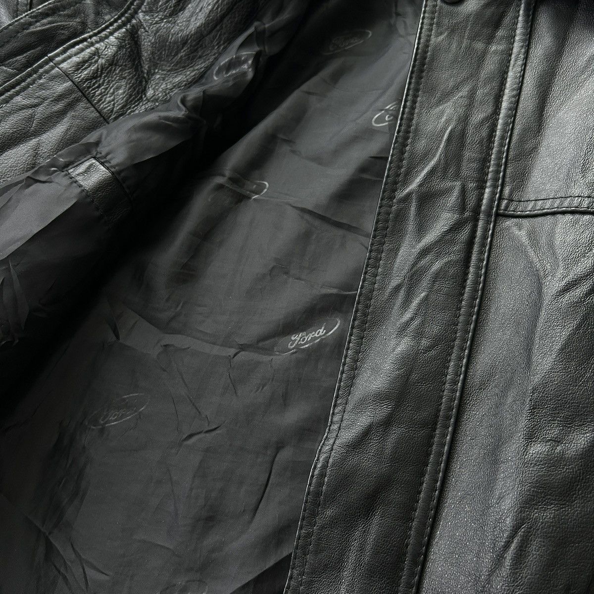 Vintage Ford Build Tough Leather Jacket Size US XXL / EU 58 / 5 - 8 Thumbnail