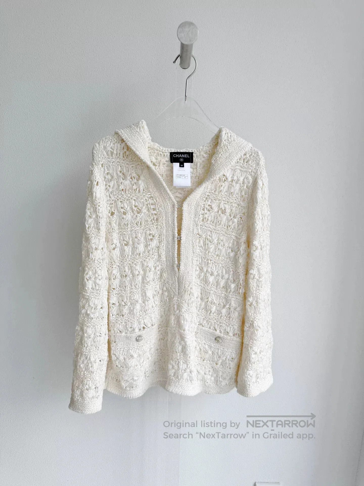 Chanel Chanel 24S Naval Collar Openwork Knit Top. Size XXS / US 00 / IT 34 - 2 Thumbnail