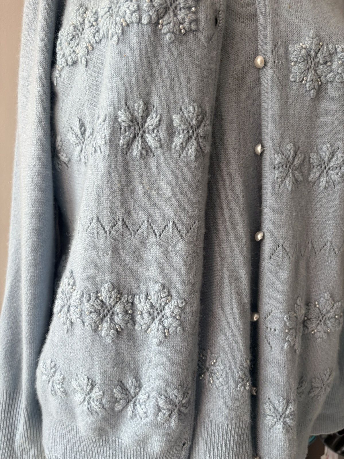 Vintage Silk and Cashmere blouse n cardigan Size XL / US 12-14 / IT 48-50 - 5 Thumbnail