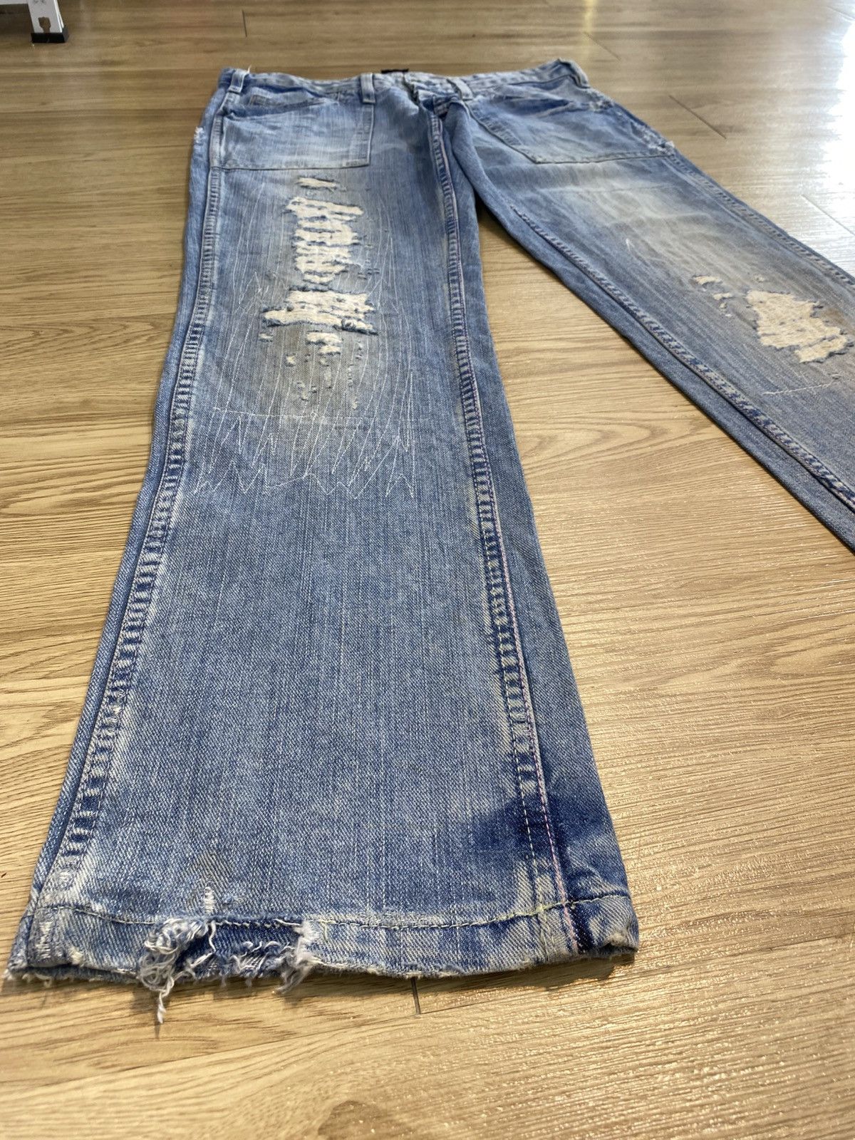 Ralph Lauren Ralph Lauren Bush Pants Distress Denim Size US 31 - 5 Thumbnail