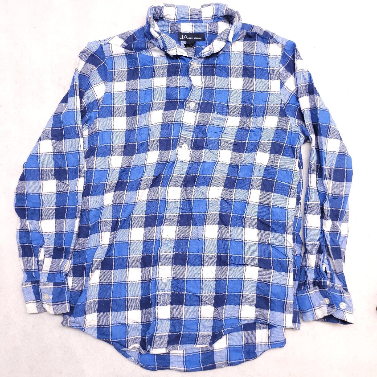 John Ashford John Ashford Gingham Flannel Shirt Mens Size S Blue White Size US S / EU 44-46 / 1 - 2 Thumbnail