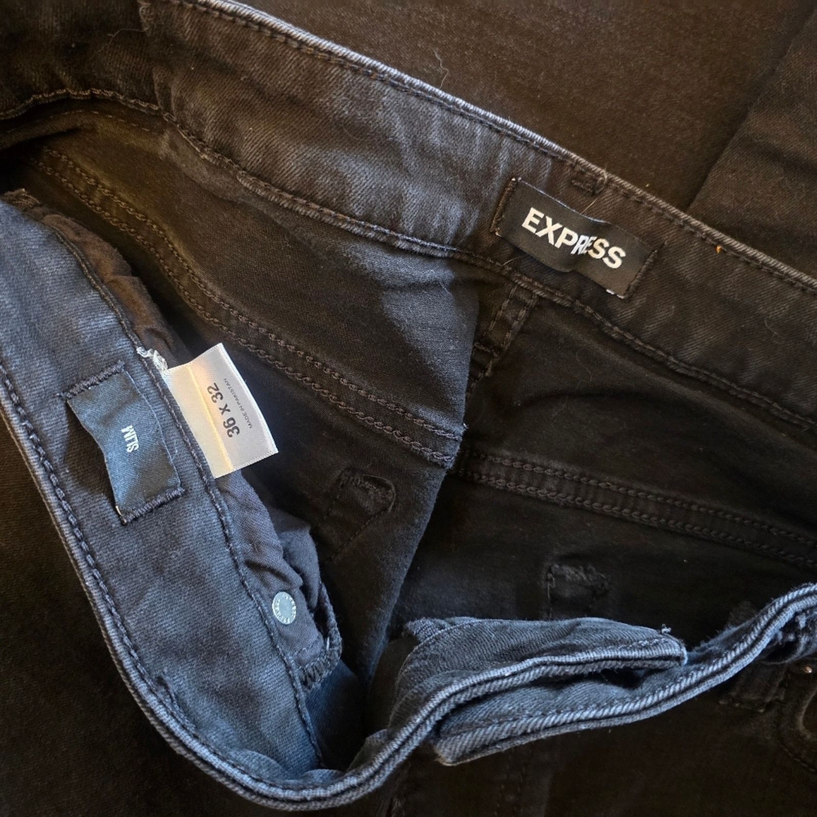 Express Black Denim Classic | EXPRESS | Slim Jean Size US 36 / EU 52 - 3 Thumbnail