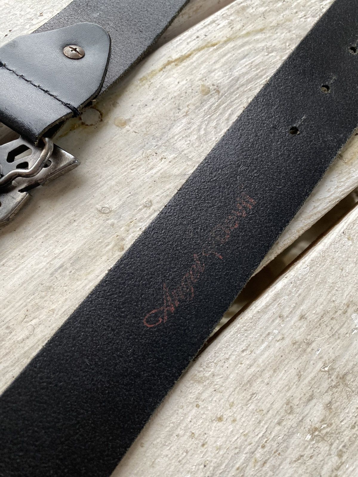 B.B. Simon × Hysteric Glamour × Japanese Brand Vintage Buckle Leather Belt Angels Devils Y2K Size ONE SIZE - 11 Thumbnail