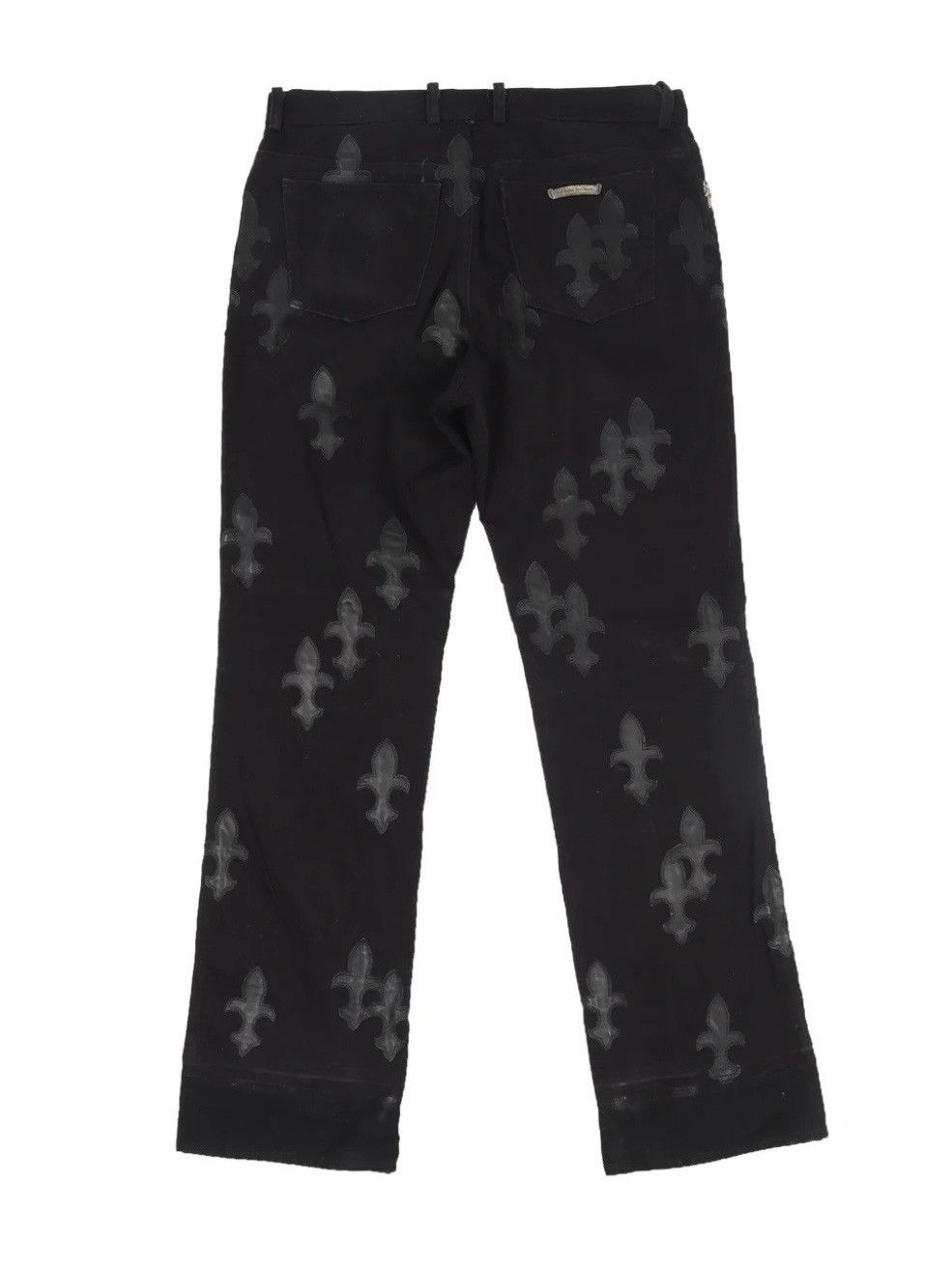 Chrome Hearts Chrome Hearts Le Fleur Leather Patch Double Knee Denim Jeans Size US 34 / EU 50 - 2 Thumbnail