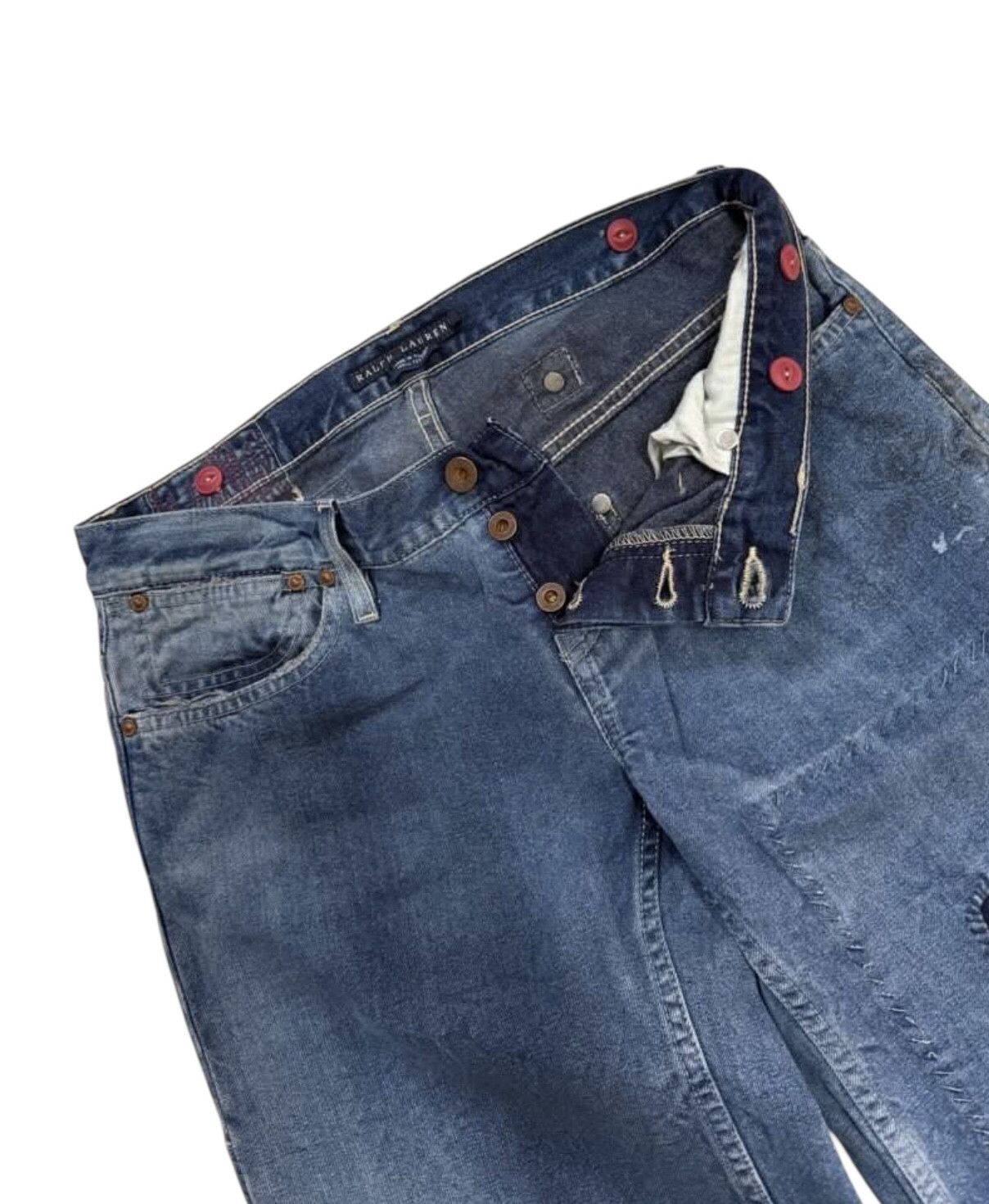 Ralph Lauren Polo Ralph Lauren Boro Sashiko Baggy Jeans Size 31" - 4 Thumbnail
