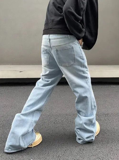 Jean Stacked Denim Jeans Drip Hip Hop Size US 32 / EU 48 - 2 Thumbnail