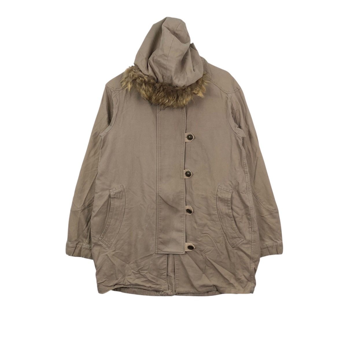 Japanese Brand × Tsumori Chisato Japanese Brand TSUMORI CHISATO Issey Miyake Fur Parka Jacket Size L / US 10 / IT 46 - 1 Thumbnail