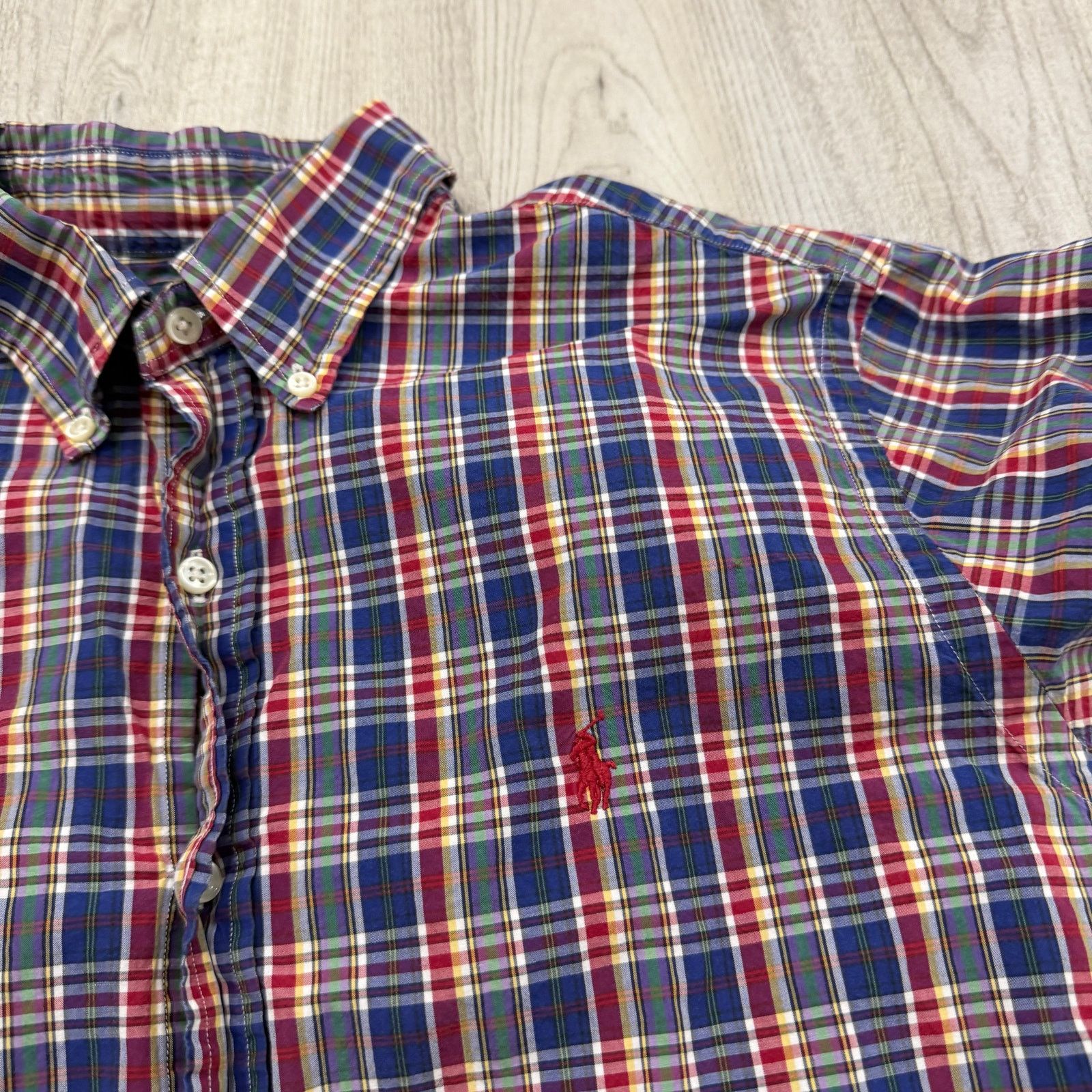 Polo Ralph Lauren Vintage Polo Ralph Lauren Custom Fit Short Sleeve Shirt Size US L / EU 52-54 / 3 - 3 Thumbnail