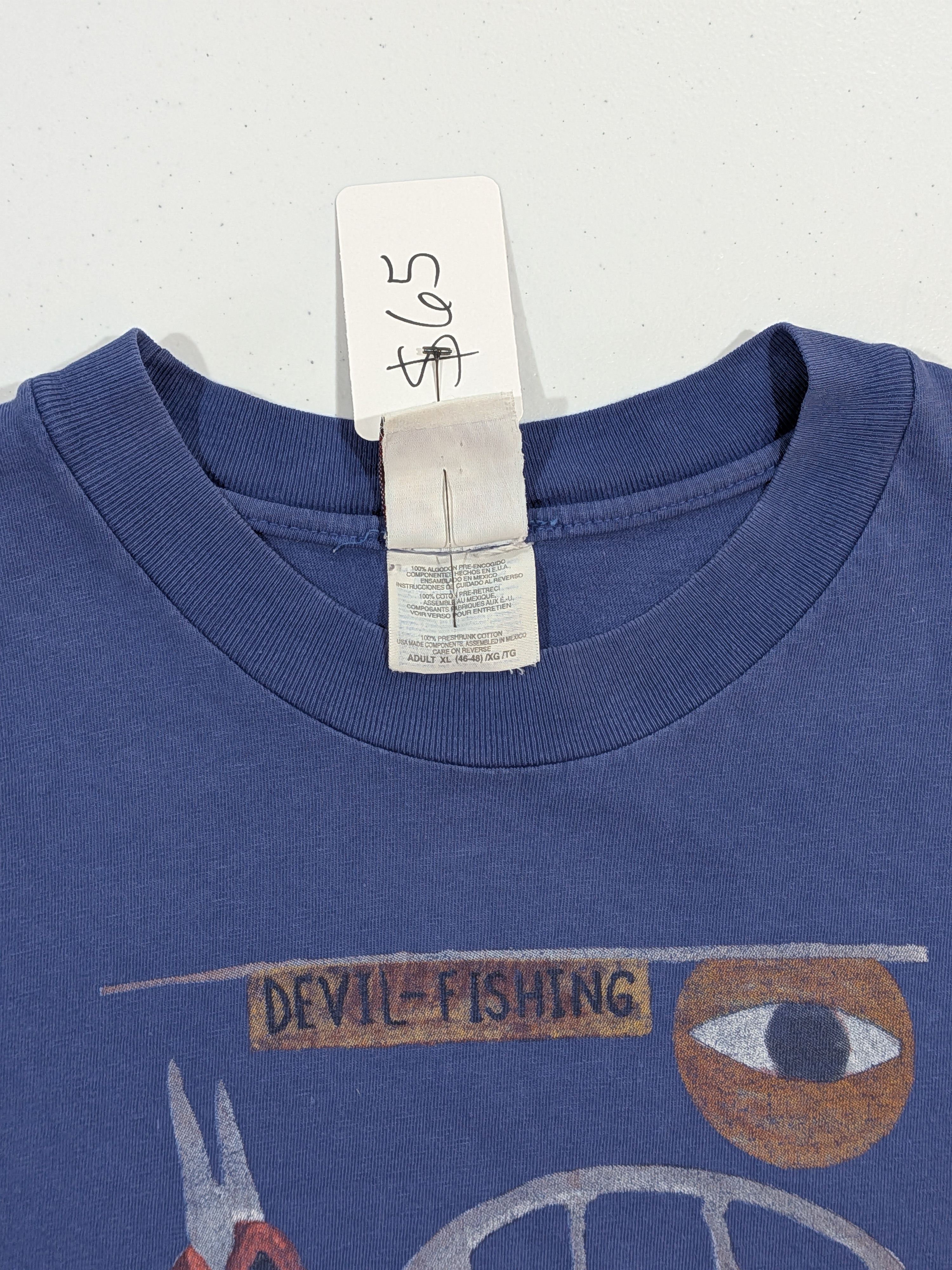 Other Vintage 90s House of Blues Devil Fishing Tee Size US XL / EU 56 / 4 - 3 Thumbnail