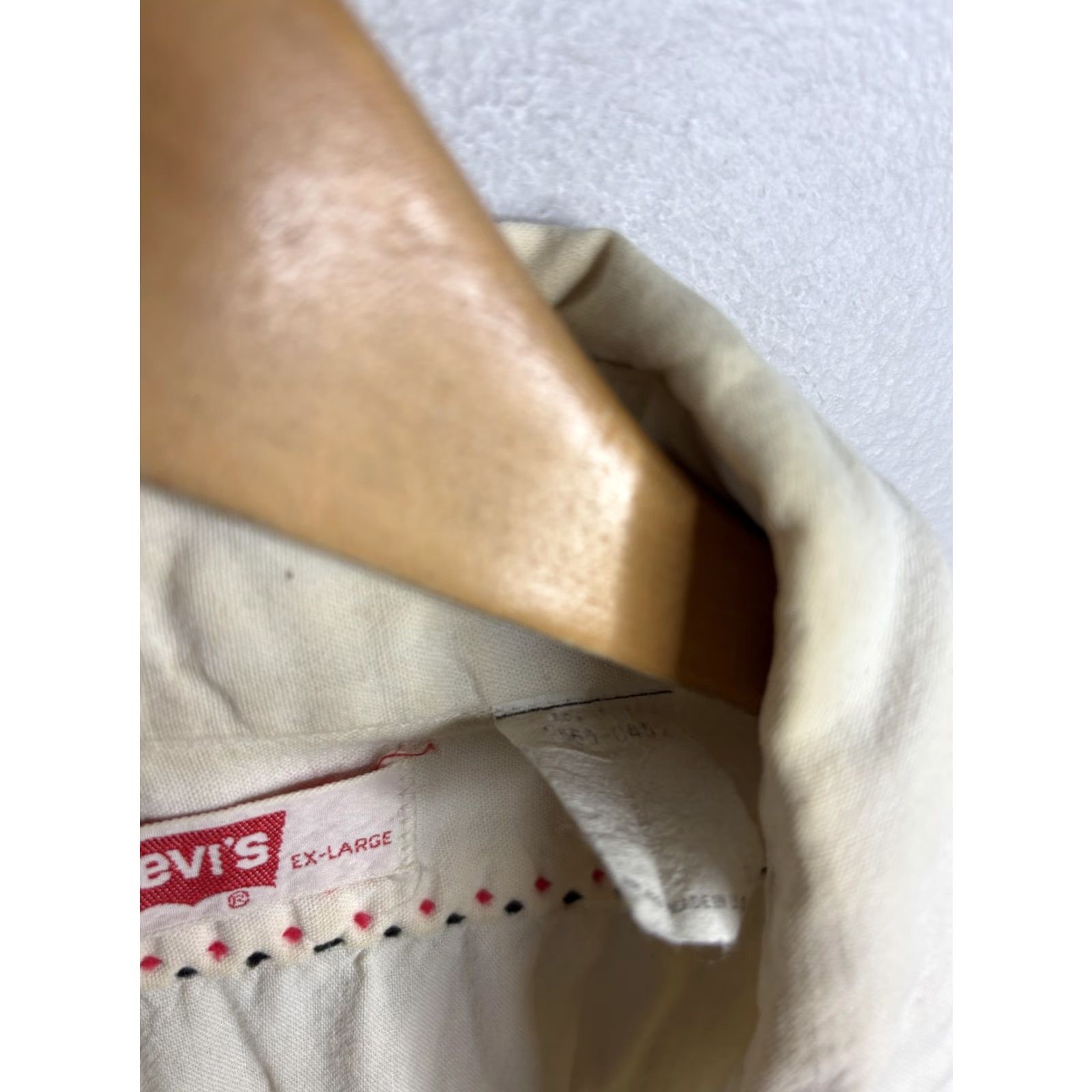 Levi's Levi's Shirt Mens XL Cream Embroidered Southwestern Button Down Long Sleeve Zia Size US XL / EU 56 / 4 - 5 Thumbnail