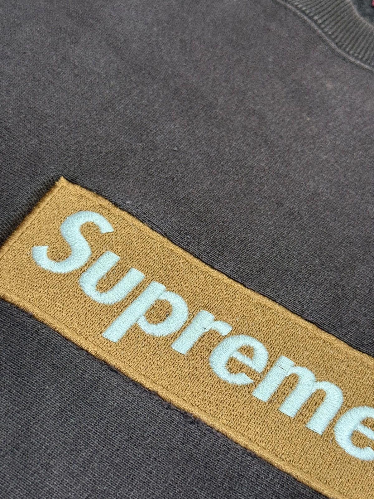 Supreme Supreme 1998 Dark Khaki/Brown Box Logo Crewneck Size US XL / EU 56 / 4 - 5 Thumbnail