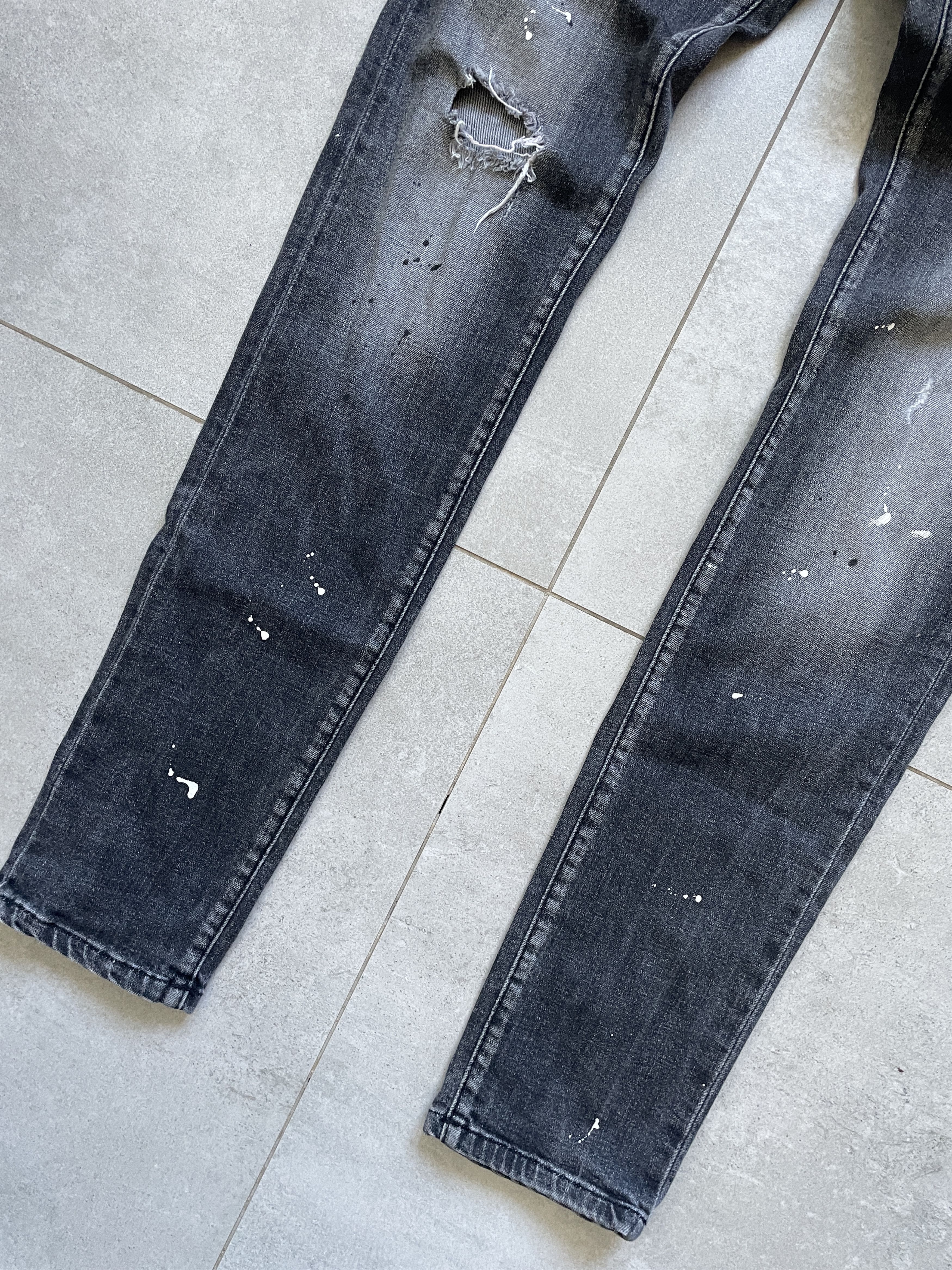 Dsquared2 DSQUARED2 SKINNY GALLERY DEPT TYPE PAINTED DISTRESSED DENIM Size US 29 - 5 Thumbnail