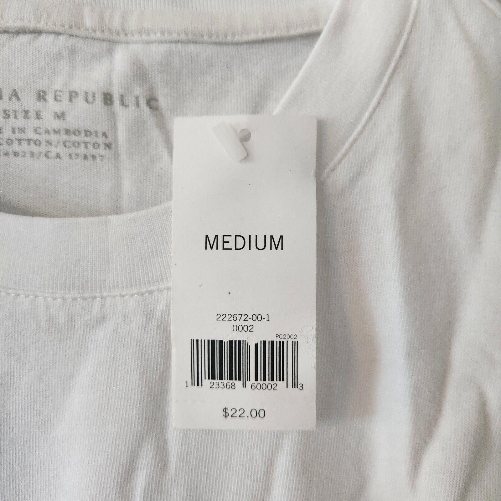 Banana Republic NWT Banana Republic Spellout Cotton Tshirt White Size Medium Size US M / EU 48-50 / 2 - 7 Thumbnail