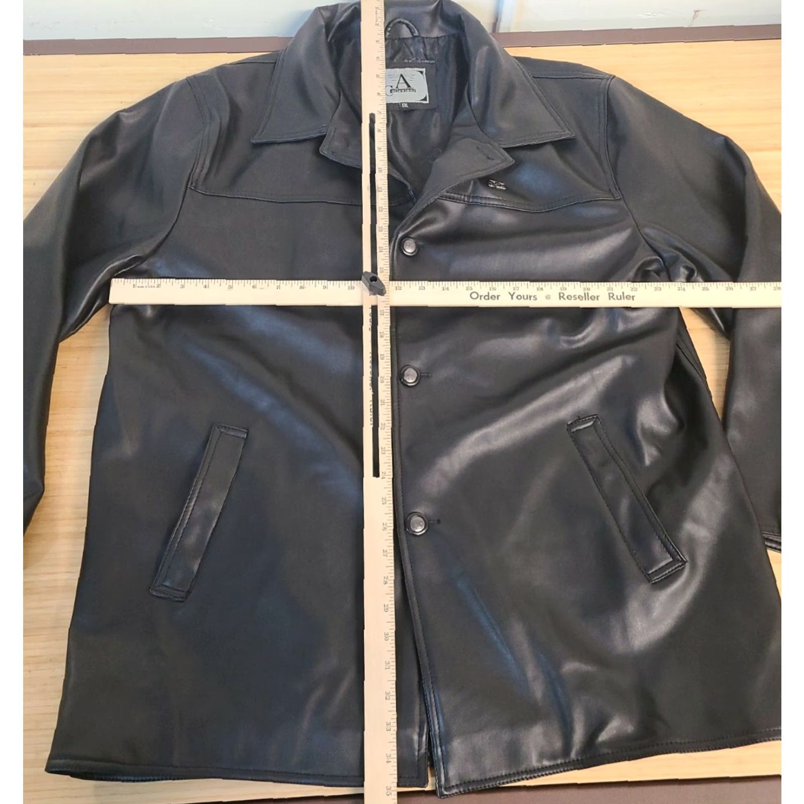 Vintage A Collezioni Luxury Men's XXL Black Faux Leather Jacket Casual Workwear Winter Size US XXL / EU 58 / 5 - 6 Thumbnail