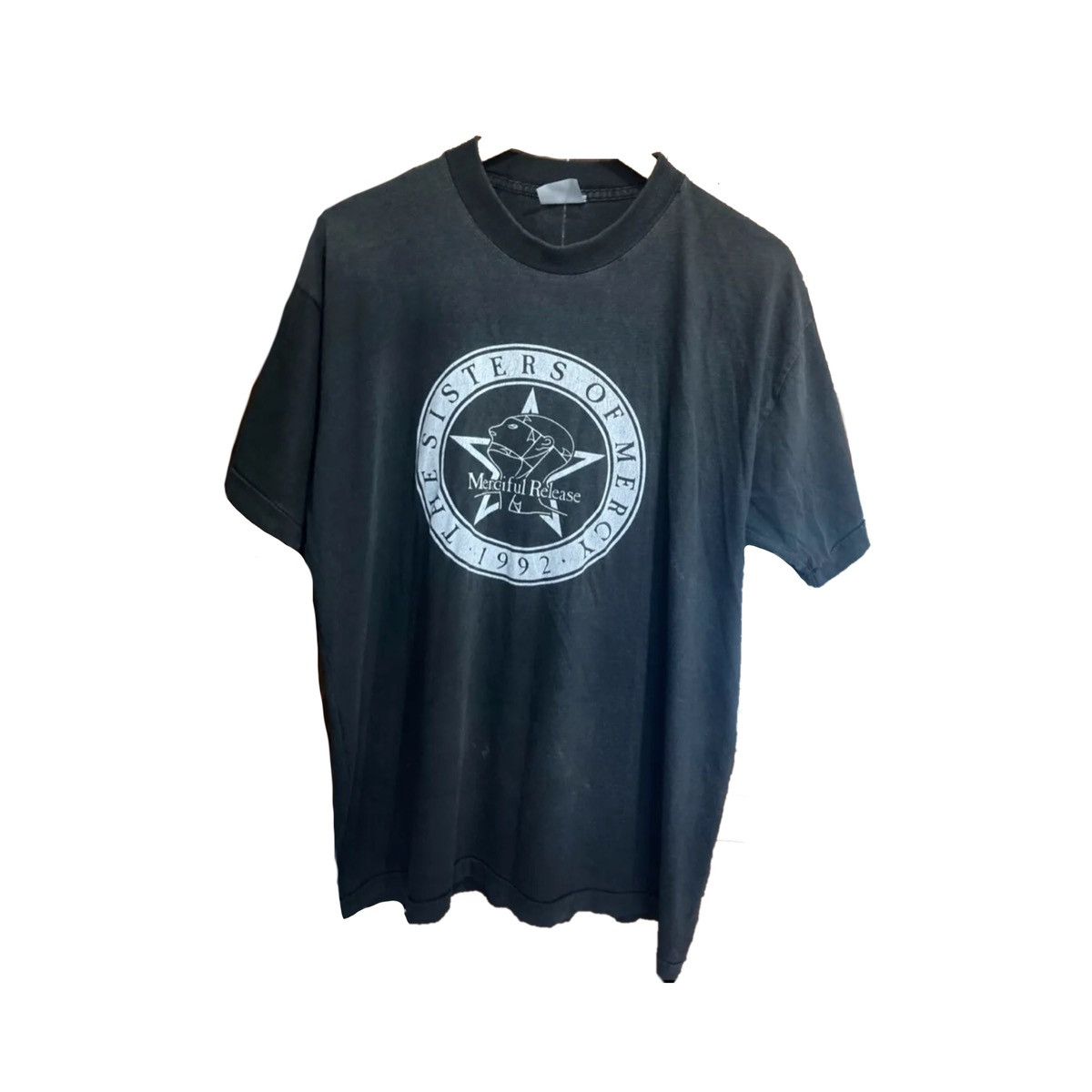 image of Band Tees x Vintage ★ Vintage, Sisters Of Mercy 27 • 6 • 92 T-Shirt in Vintage Black (Size XL)