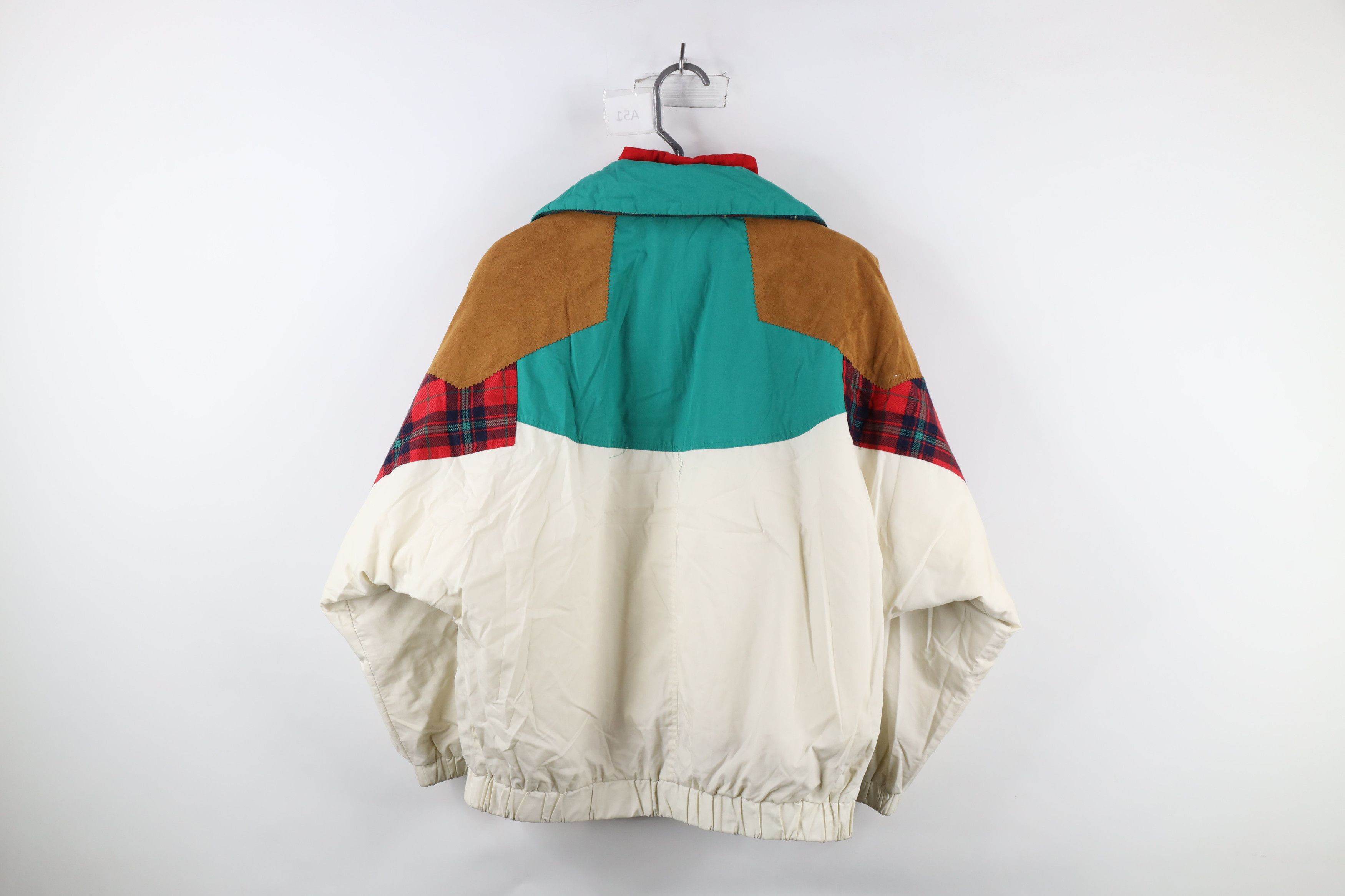 Vintage Vintage 90s Streetwear Trim Patchwork Lined Bomber Jacket Size US M / EU 48-50 / 2 - 12 Thumbnail