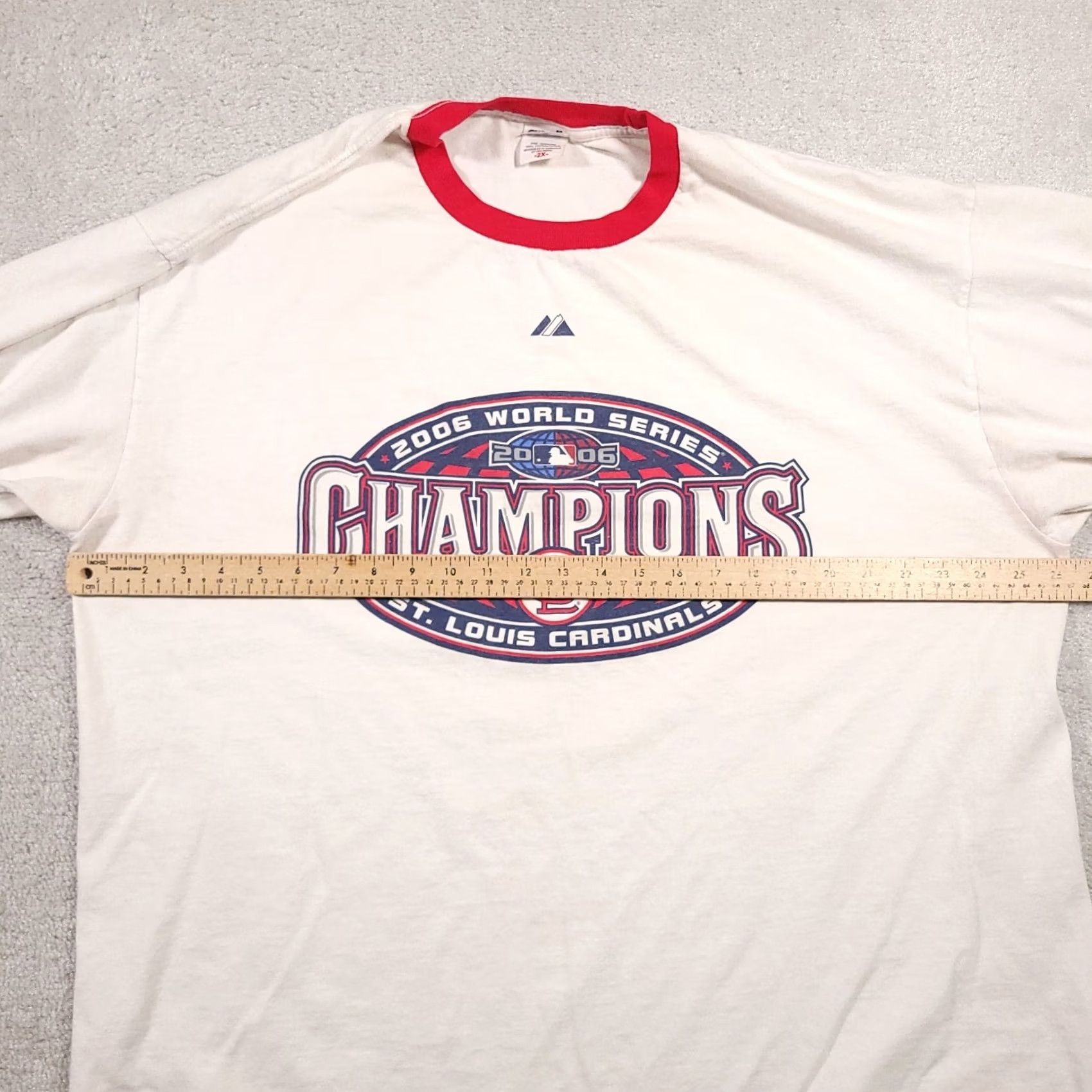 Vintage VINTAGE Cardinals Shirt Mens 2X White Ringer 2006 World Series Champions MLB Y2K Size US XXL / EU 58 / 5 - 7 Thumbnail