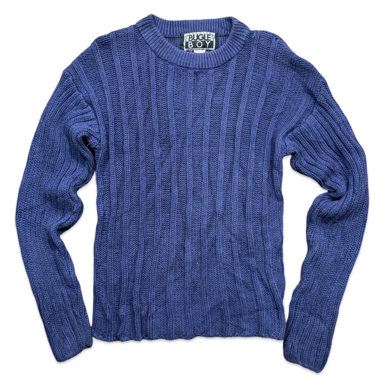 Bugle Boy Vintage Bugle Boy Y2K Navy Ribbed Sweater Size US M / EU 48-50 / 2 - 1 Thumbnail