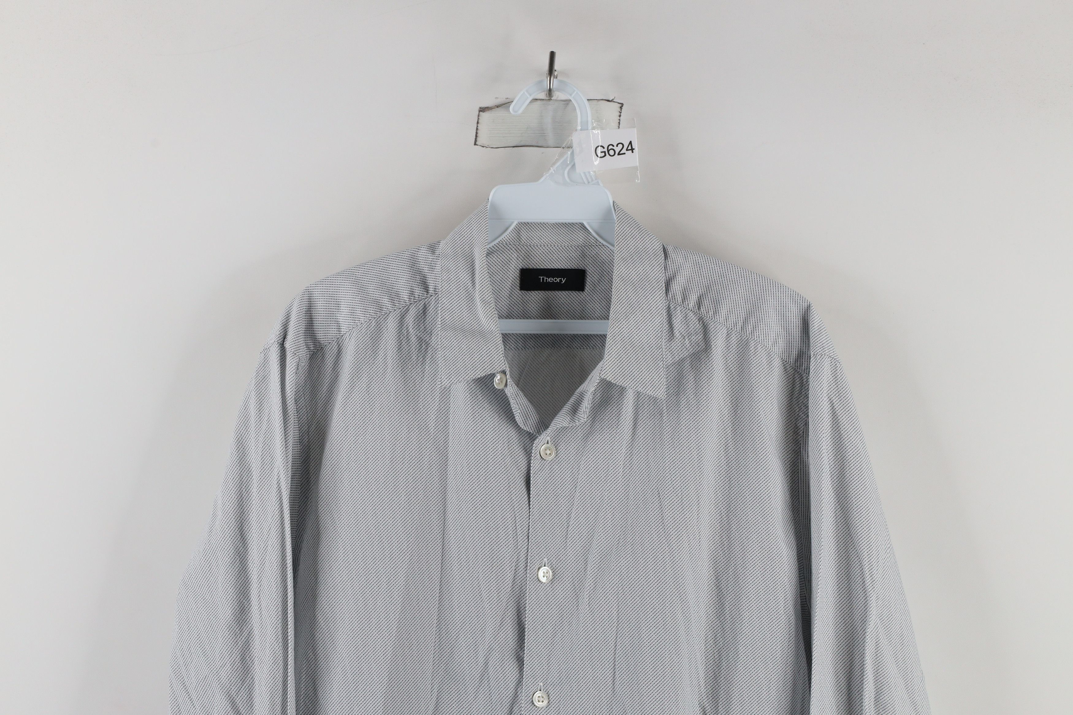 Theory × Vintage Theory Zack Twill Print Long Sleeve Collared Button Shirt Size US M / EU 48-50 / 2 - 2 Thumbnail
