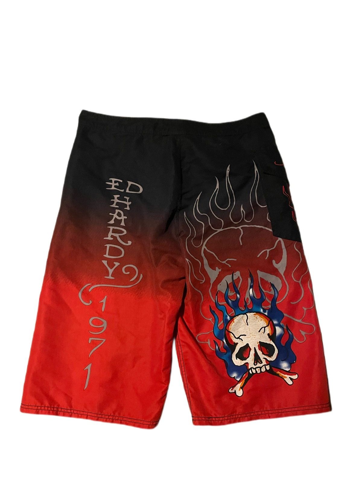 Ed Hardy Super Sick Y2K ED Hardy christian audigier Swim Shorts Size US 31 - 3 Thumbnail