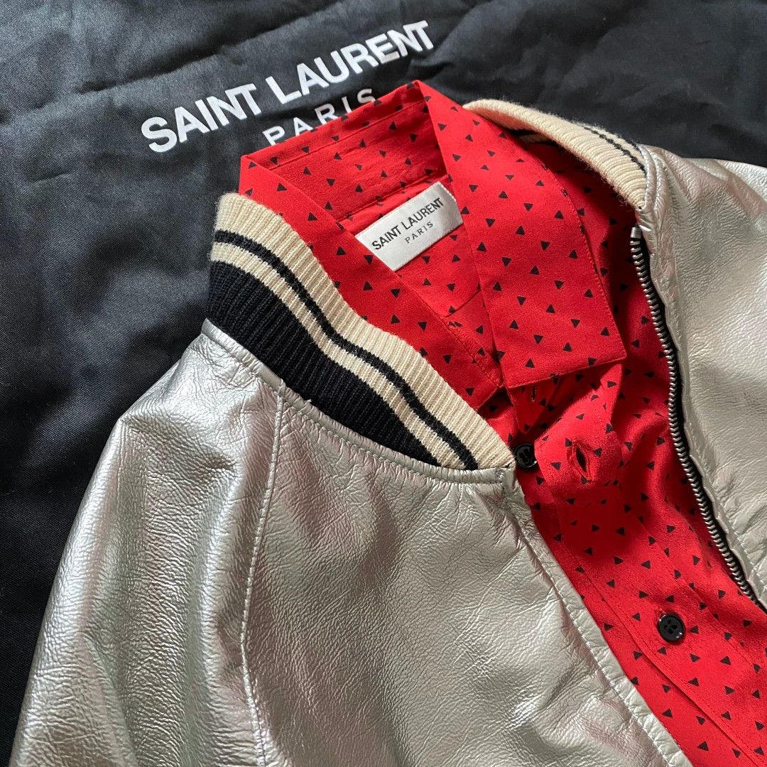 Saint Laurent Paris Saint Laurent SS14 Red Silk Shirt Size US XXS / EU 40 - 1 Thumbnail